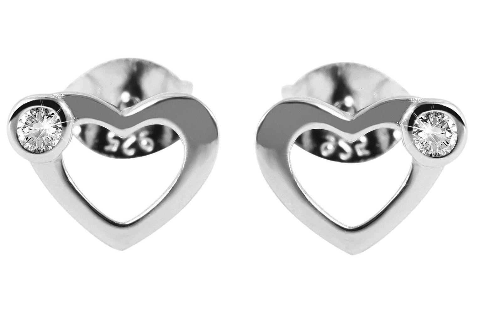 Adelia´s Paar Ohrhänger "Damen Ohrringe – Ohrstecker aus 925 Silber mit Zir günstig online kaufen