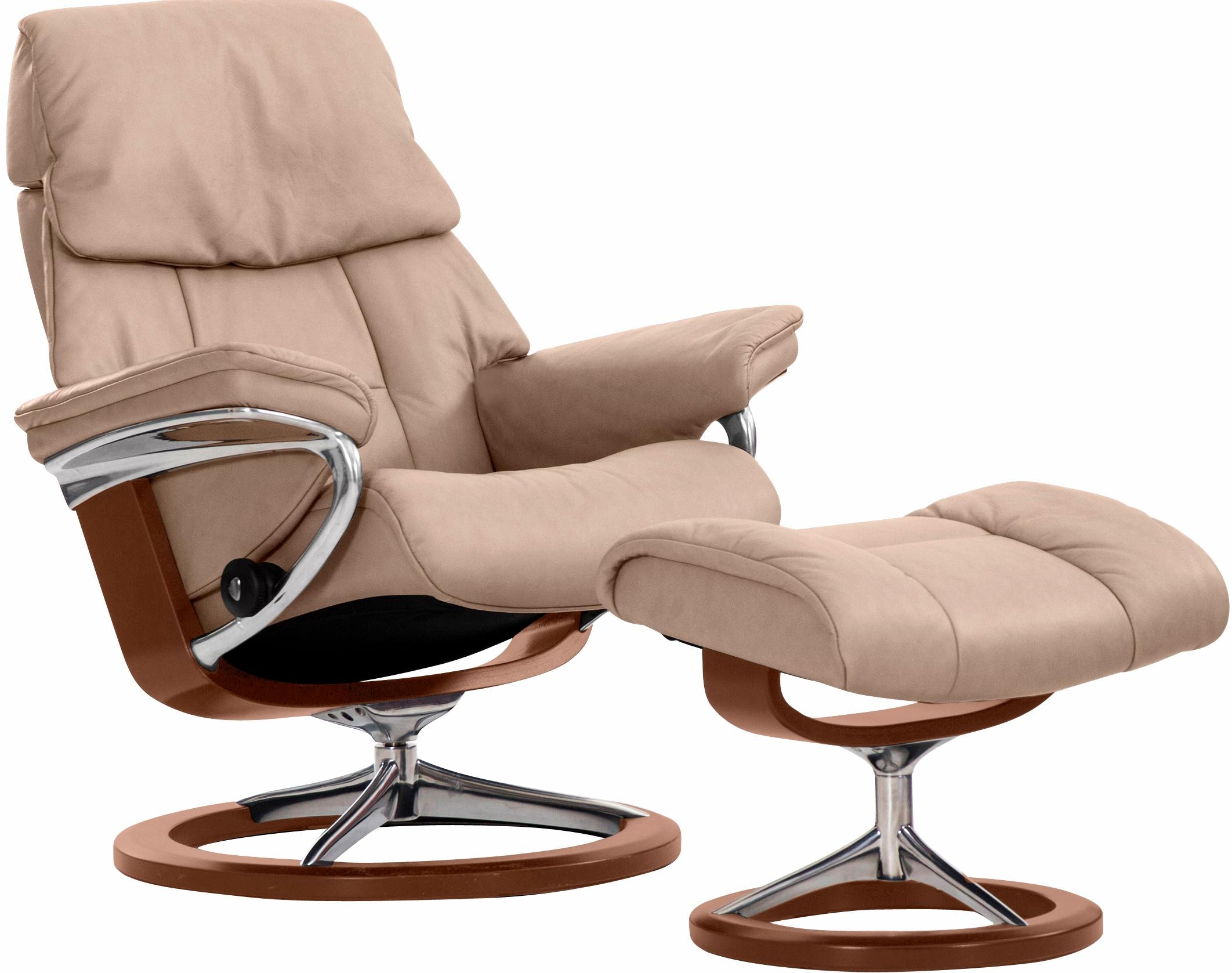 Stressless® Relaxsessel Base, Braun & Gestell mit Hocker), L, Signature BAUR bestellen Größe Schwarz »Ruby«, Eiche, (Set, Wenge, mit | Relaxsessel