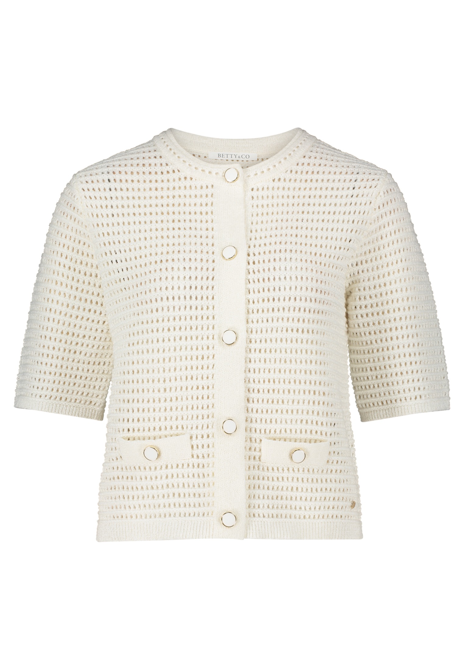 Betty&Co Strickjacke "Damen Sommer-Strickjacke mit Knopfleiste" 1 Stk. tlg. günstig online kaufen
