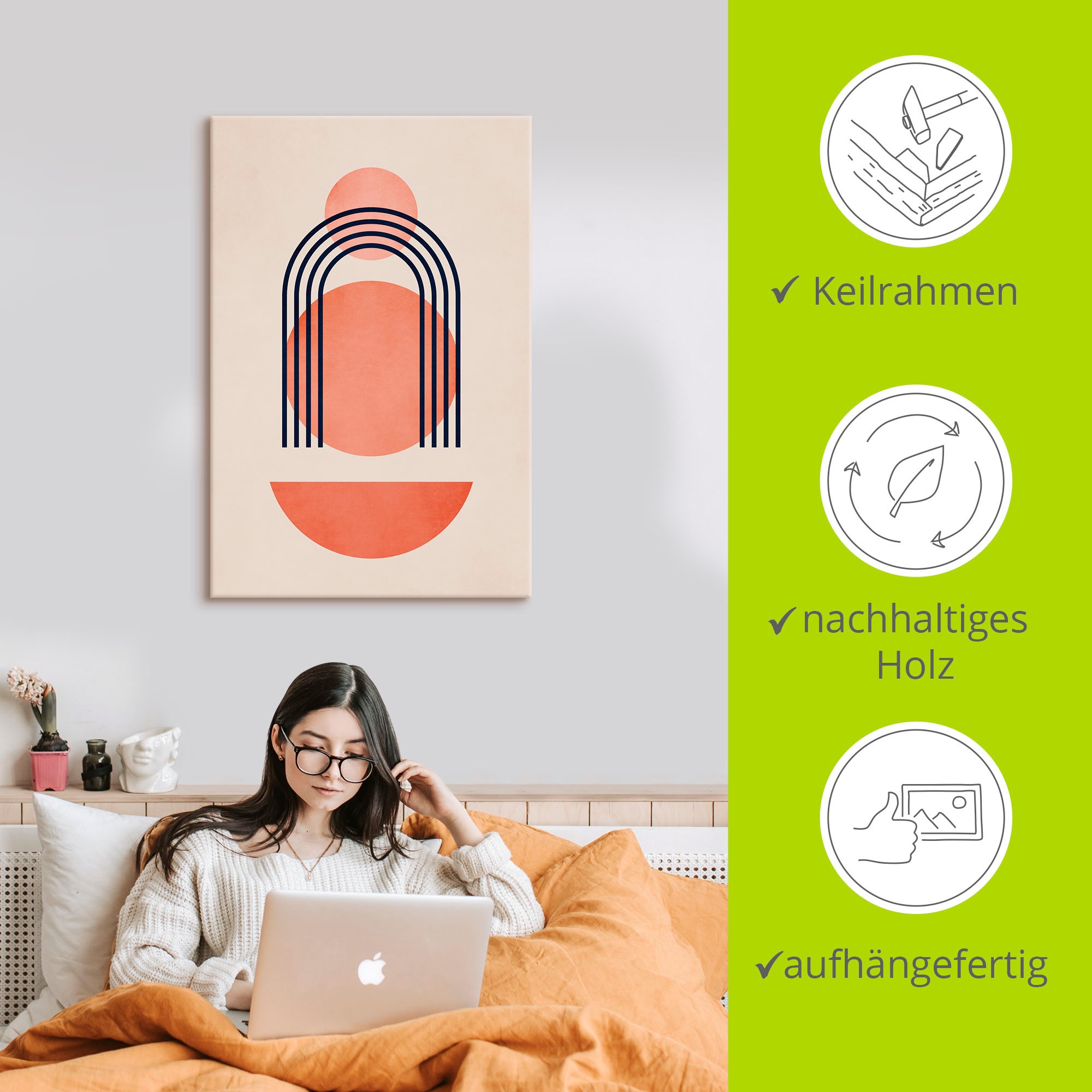 Artland Wandbild »Geometrica Nr. 7«, Muster, (1 St.), als Alubild, Leinwandbild, Poster, Wandaufkleber in verschied. Größen