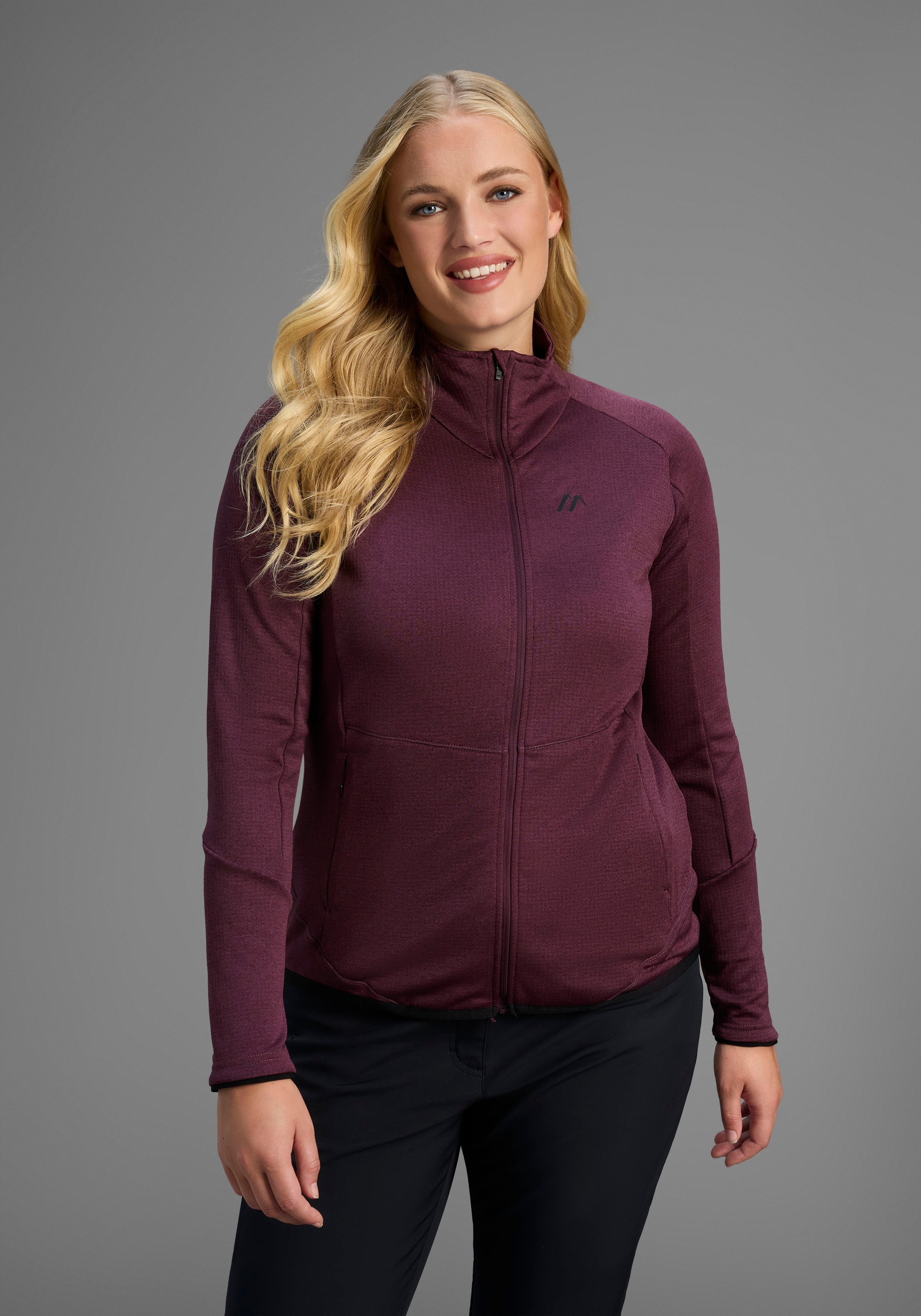 Maier Sports Fleecejacke "DA-MIDLAYERJACKE SINAIA W" mit Wabenstruktur, atmungsaktives und elastisches Material