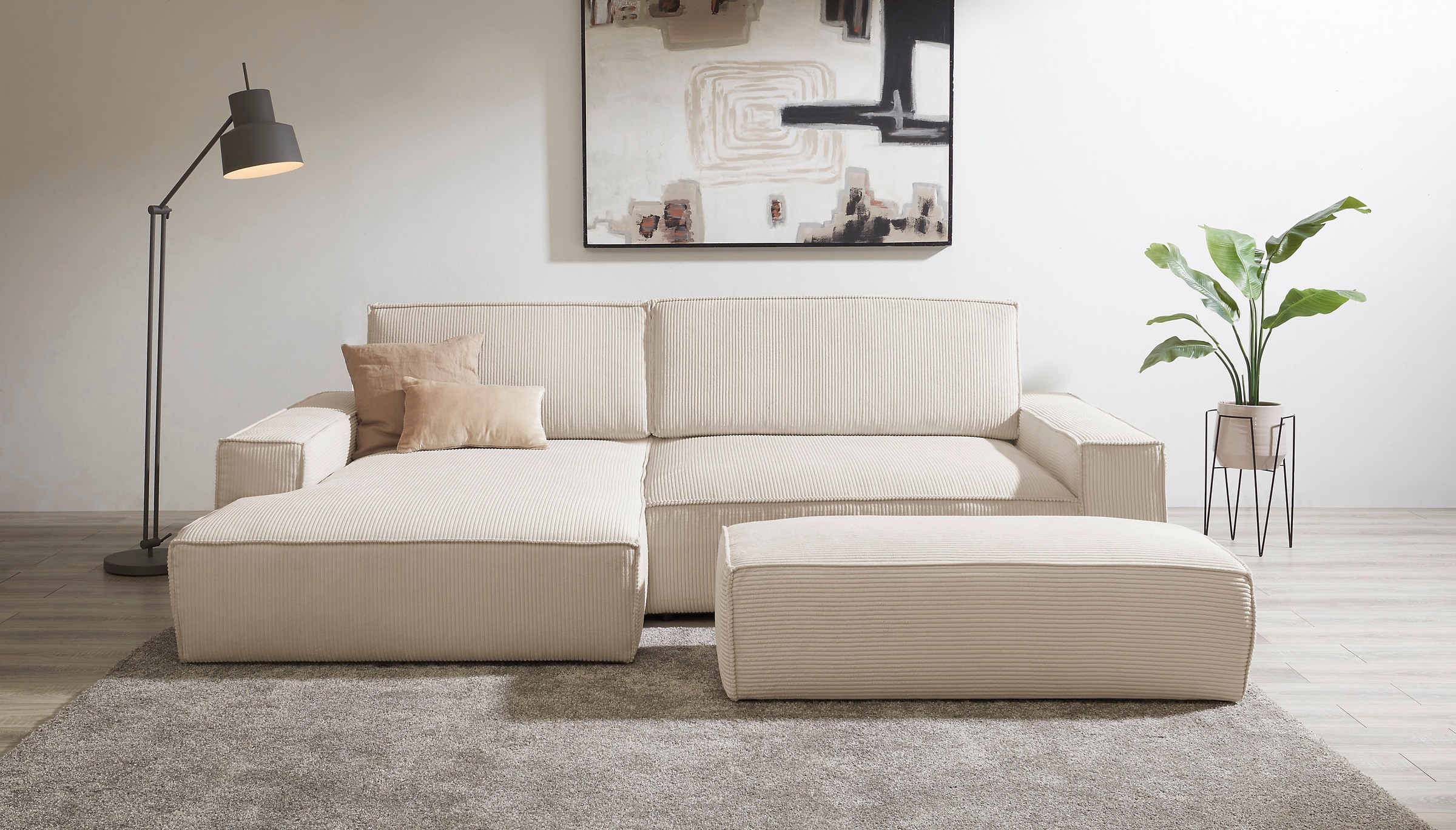 Home affaire Polsterecke "NEU: SHERWOOD XXL tief, L-Form mit Schlaffunktion günstig online kaufen