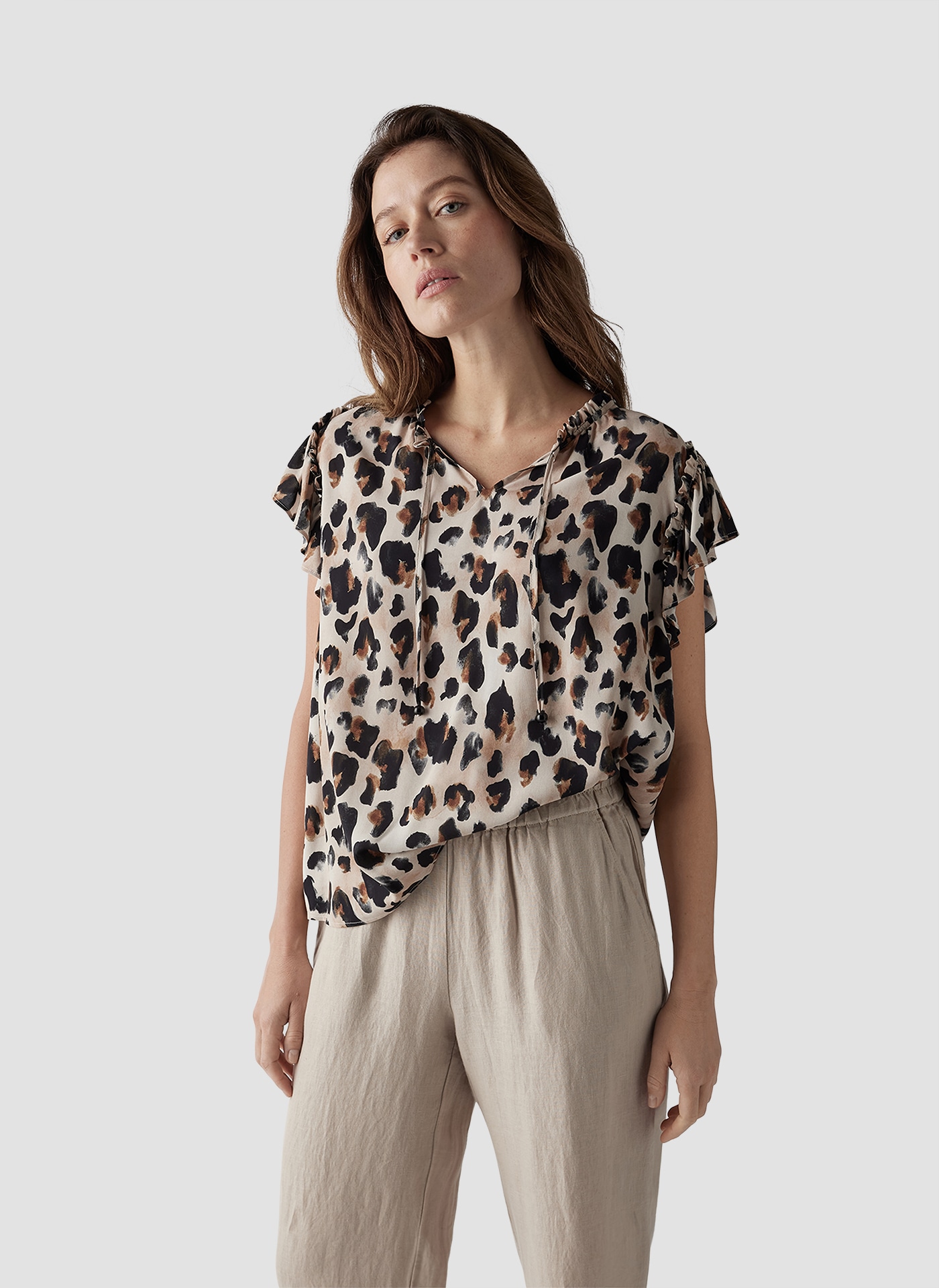 LeComte Klassische Bluse "LeComte Bluse im Animalmuster"