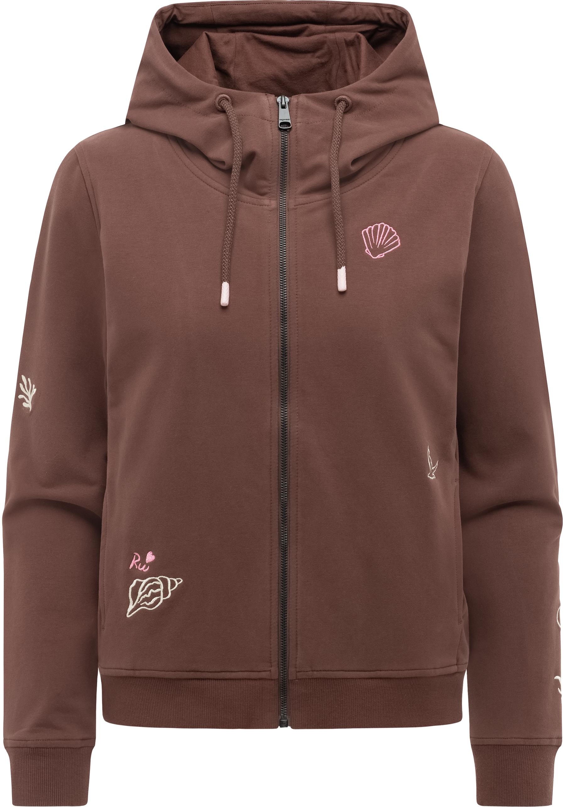 Ragwear Sweatjacke "Parya Embro" Damen Zipper mit Stickereien