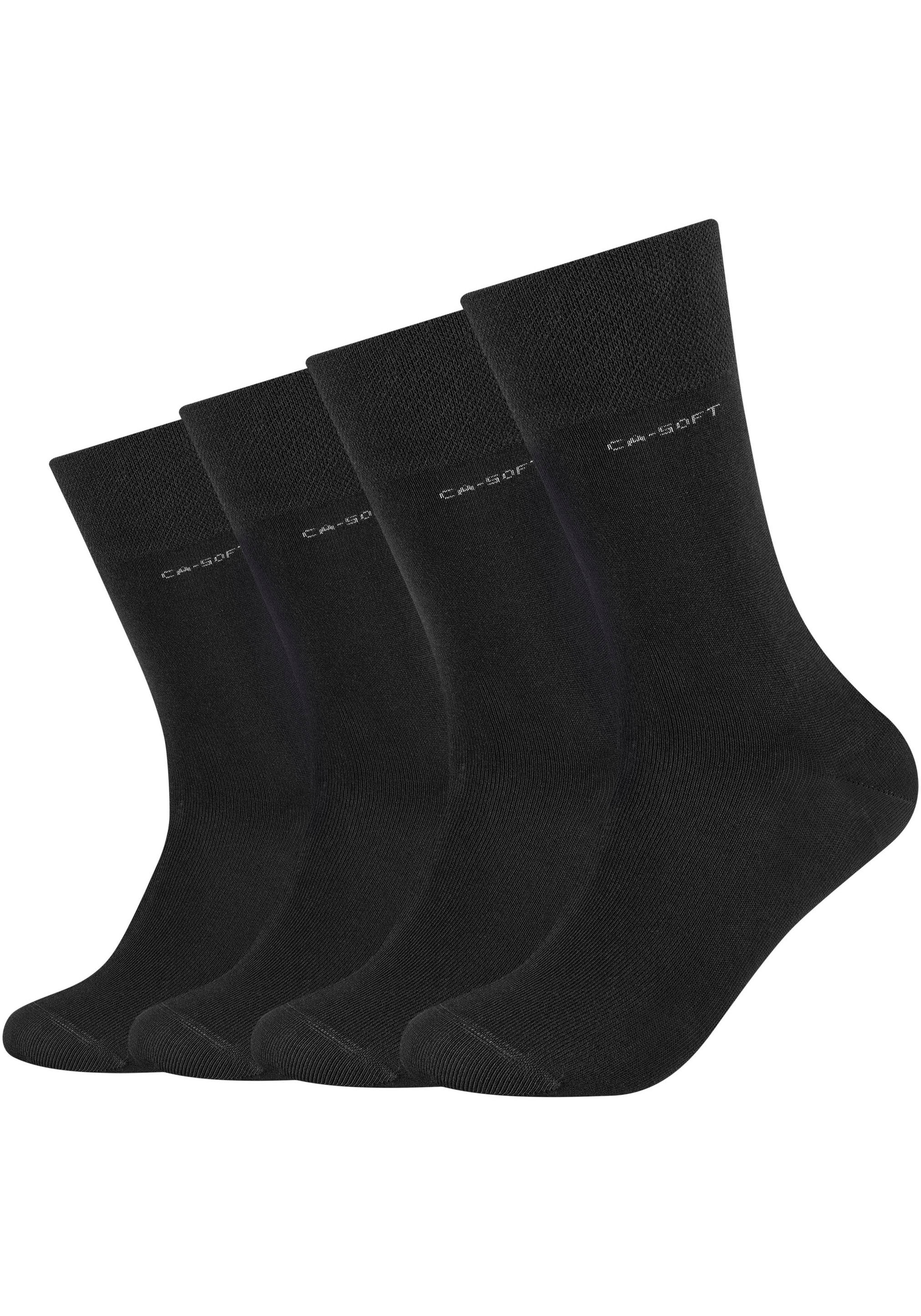 Camano Socken, (4er Pack), mit verstärktem Fersen- und Zehenbereich