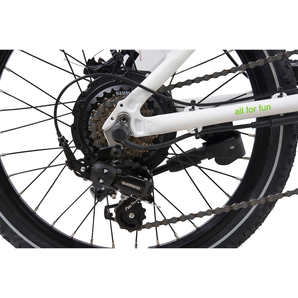 LLobe E-Bike »City III weiß«, 7 Gang, Shimano, Heckmotor 250 W