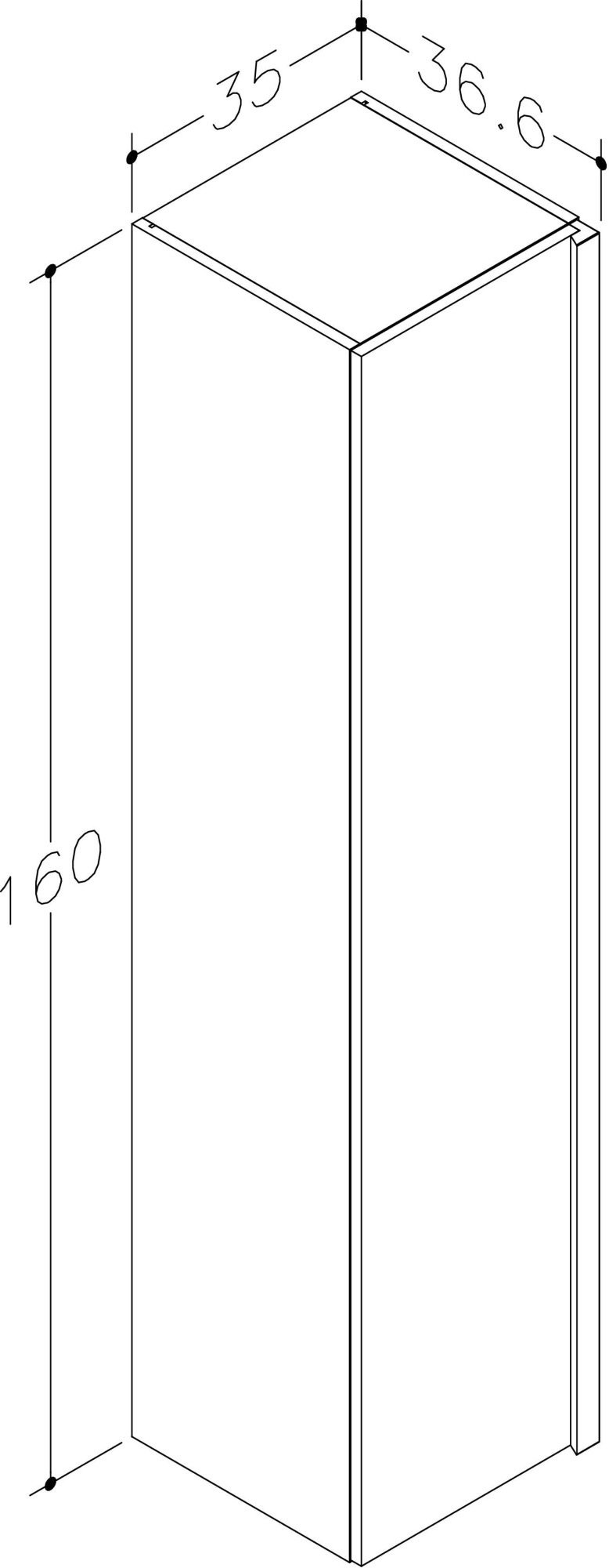 welltime Hochschrank »Pure Badezimmerschrank«, Breite 35 cm, Höhe 160 cm, mit Soft-Close-Funktion, FSC® zertifiziert