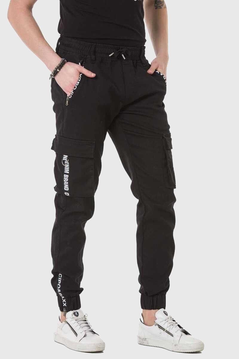 Cipo & Baxx Cargohose »Hose«, mit elastischen Bündchen