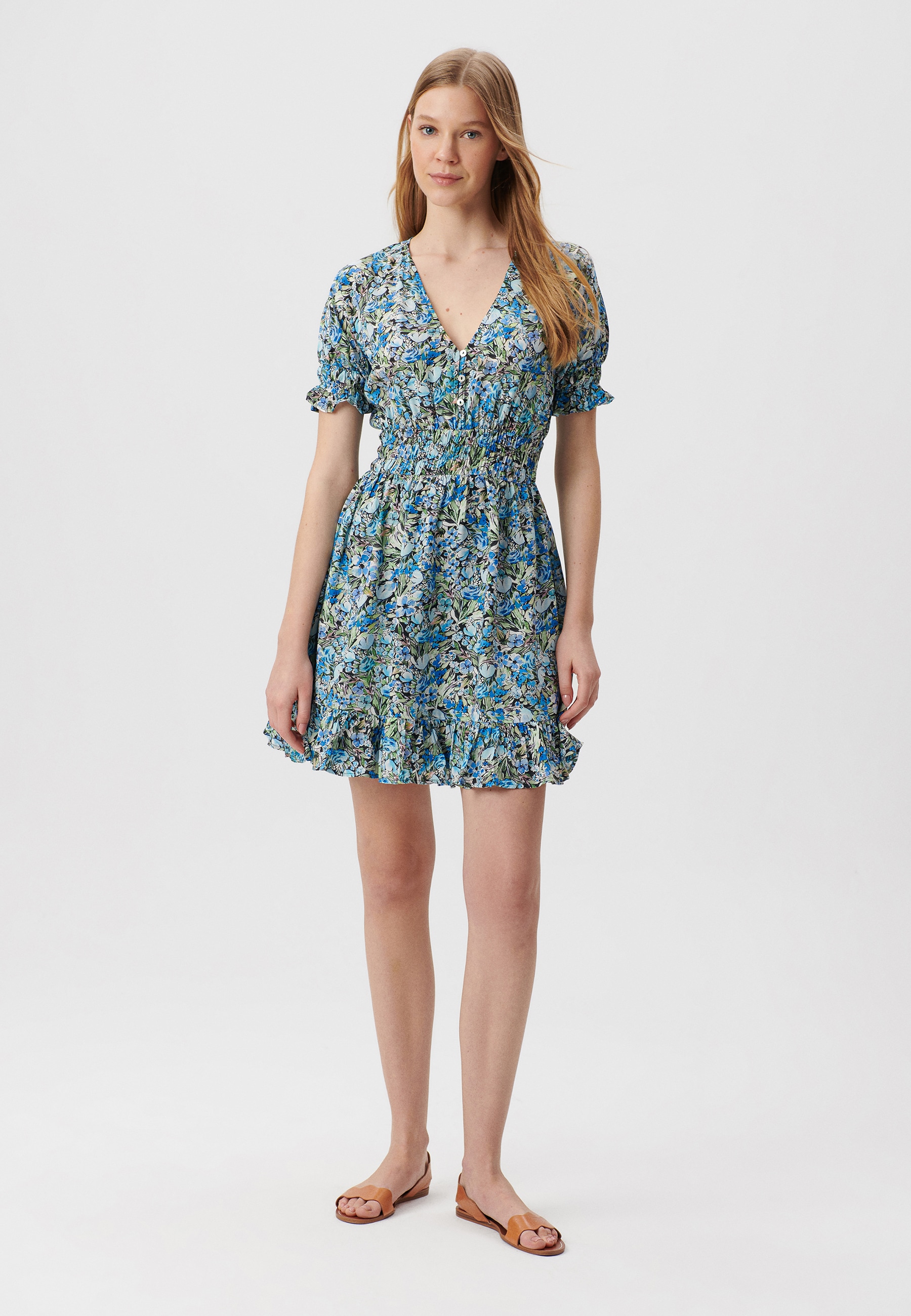 Mavi Minikleid "SHORT SLEEVE WOVEN DRESS", Kleid kurz