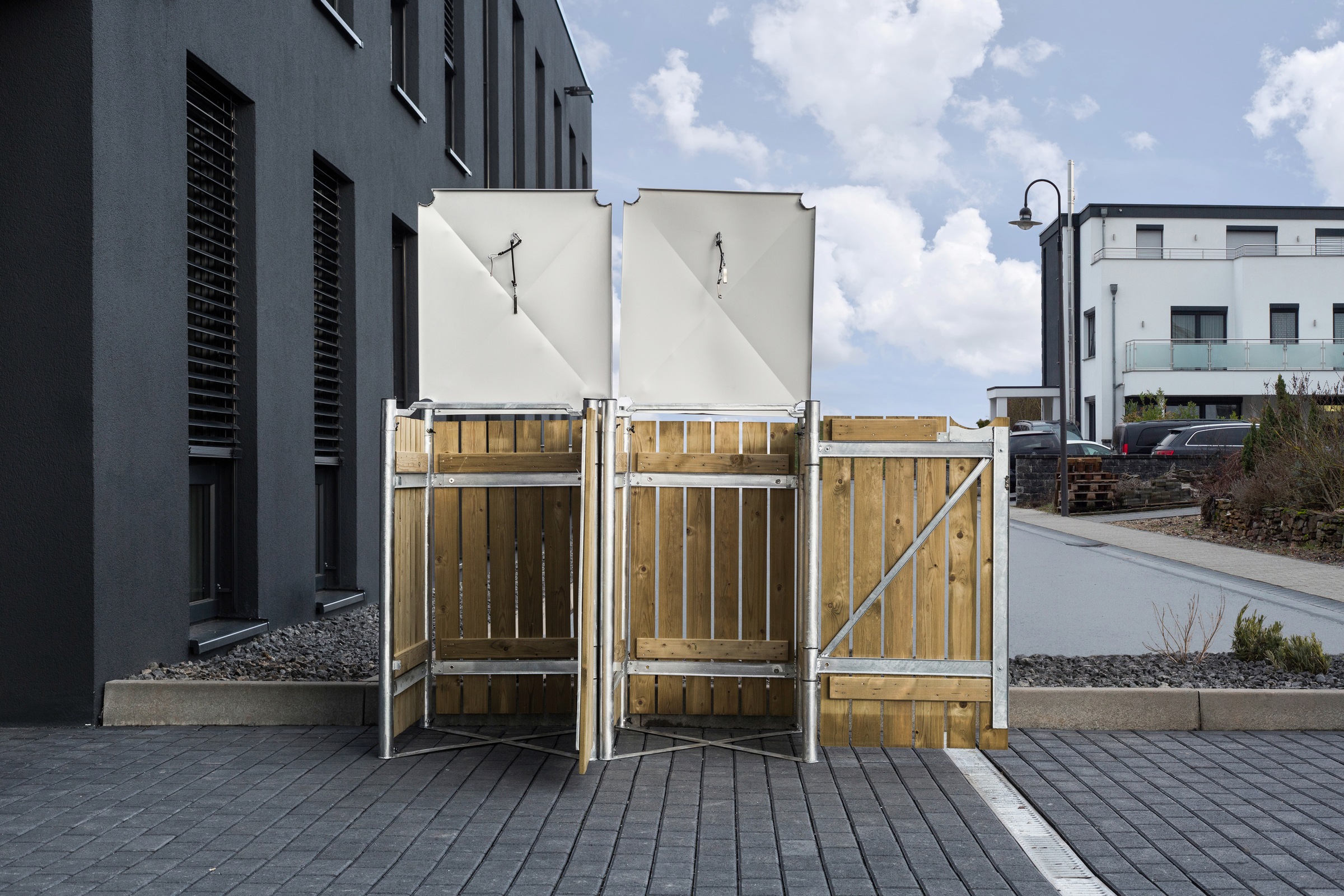 Hide Mülltonnenbox, für 2 x 240 l, natur