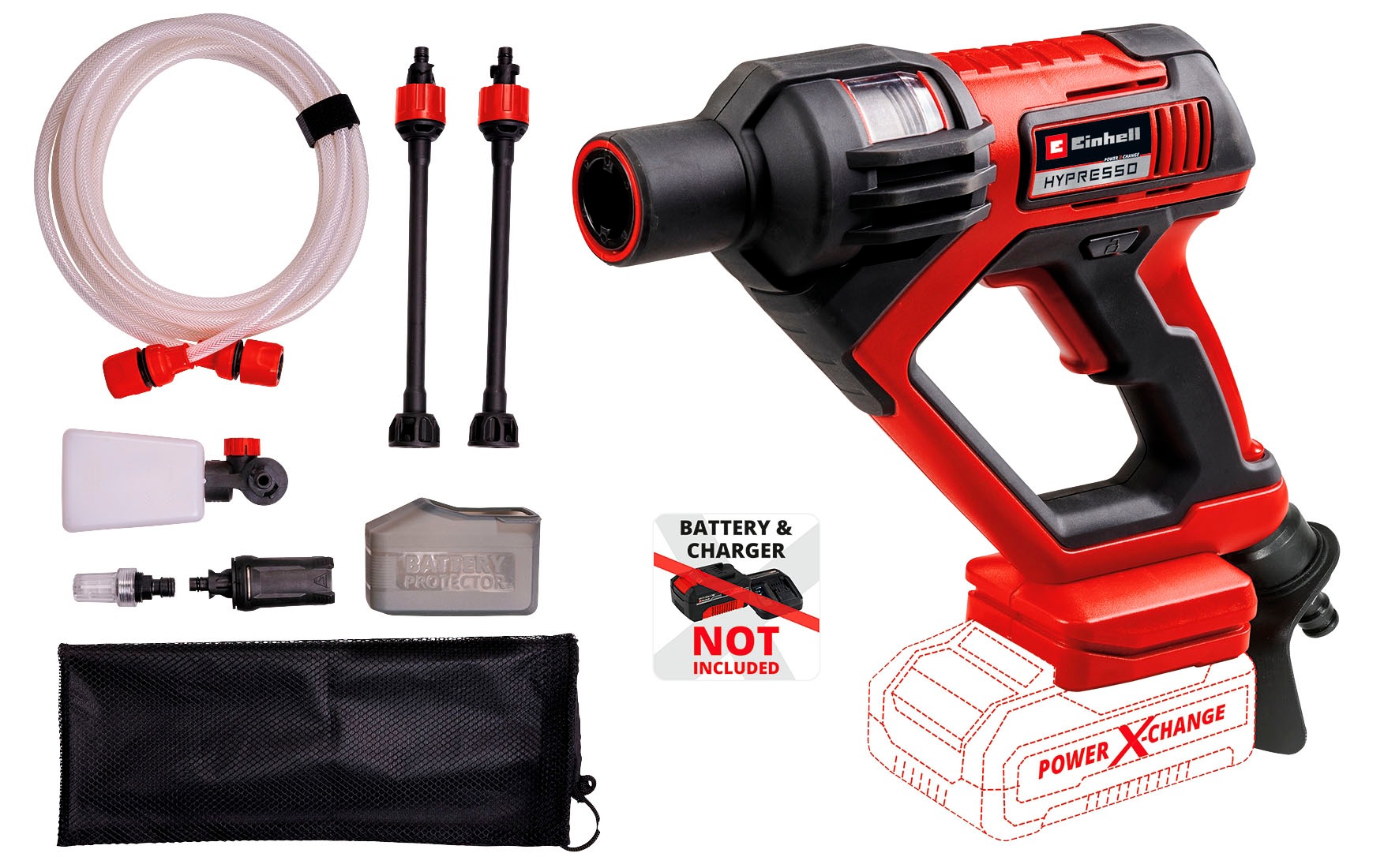 Einhell Akku-Druckreiniger »Power X-Change HYPRESSO 18/24 Li«, (Packung, 7 tlg.), ohne Akku