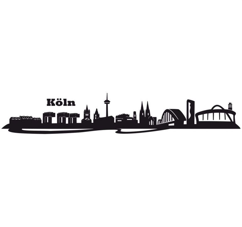Wandtattoo »XXL Stadt Skyline Köln Stadt 120cm«, (1 St.), selbstklebend, entfernbar