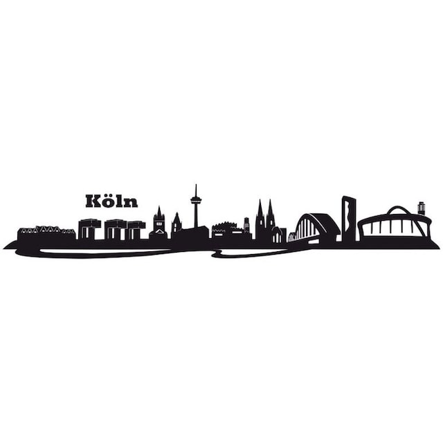 Wall-Art Wandtattoo »XXL Stadt Skyline Köln Stadt 120cm«, (1 St.) kaufen |  BAUR