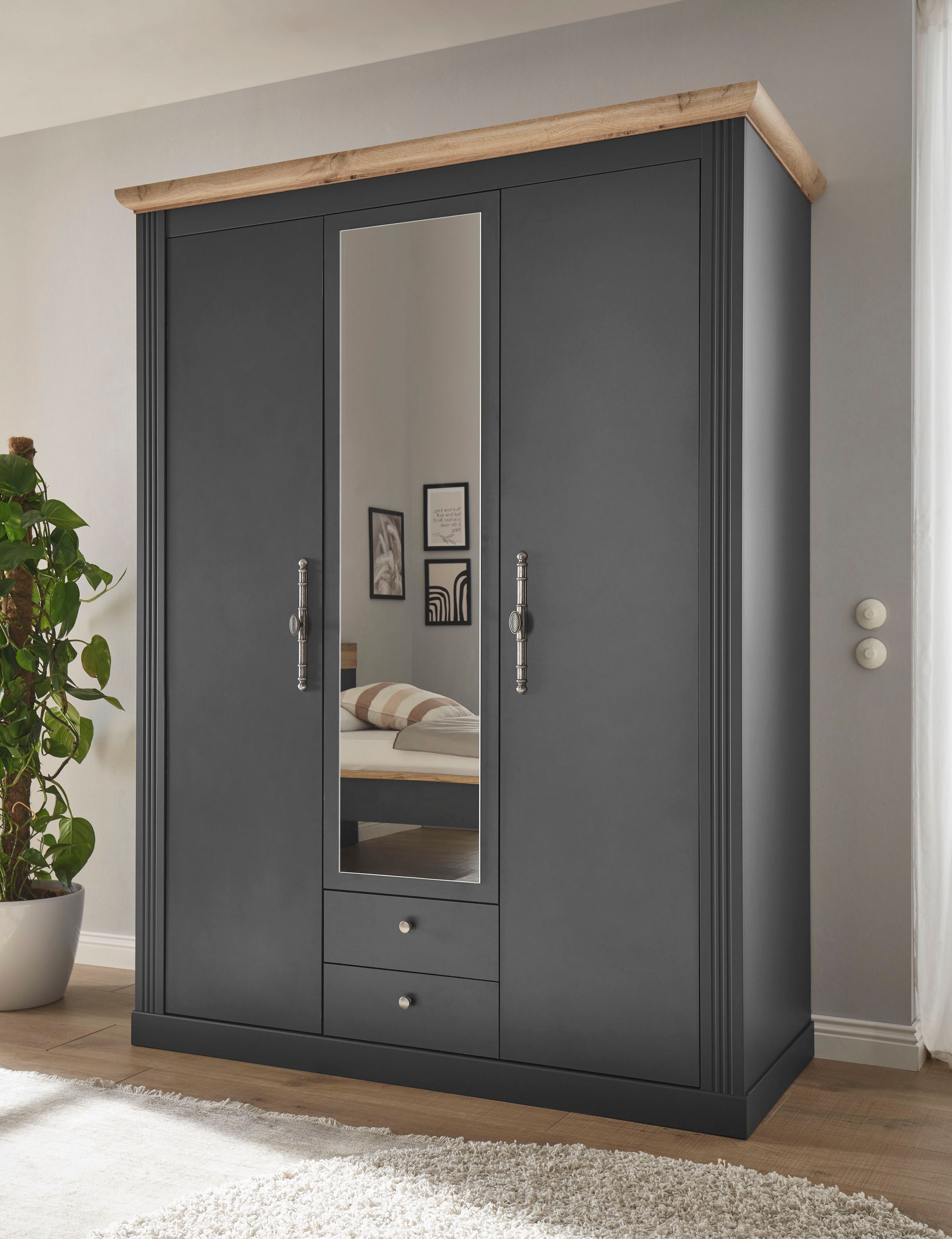 OTTO home Kleiderschrank "WESTMINSTER Wäscheschrank in 2 Farben, Landhaussc günstig online kaufen