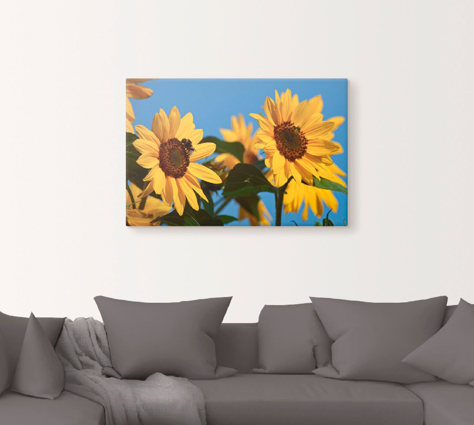 Artland Leinwandbild "Sonnenblumen", Blumen, (1 St.), auf Keilrahmen gespan günstig online kaufen