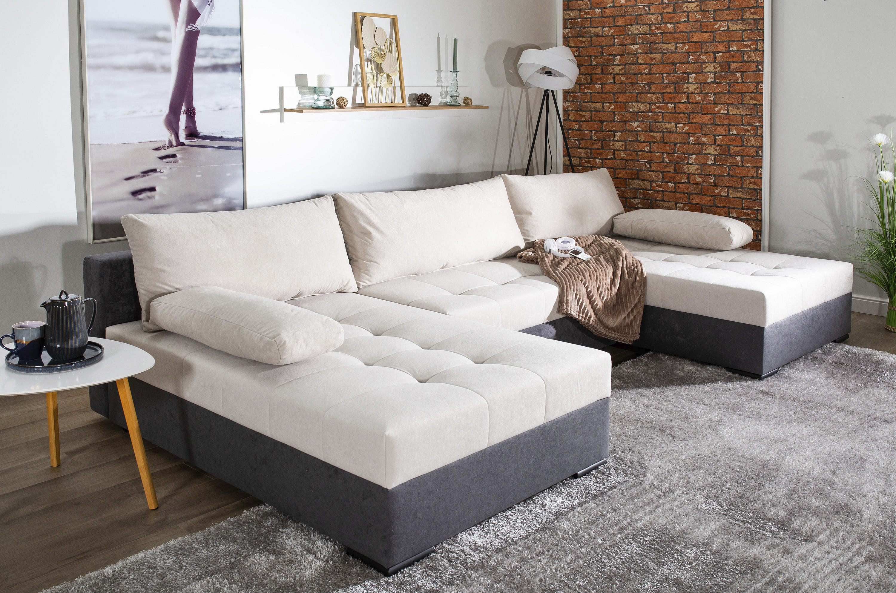 COLLECTION AB "Josy U-Form, B: 307 cm" Schlaffunktion & Bettkasten, Federkern