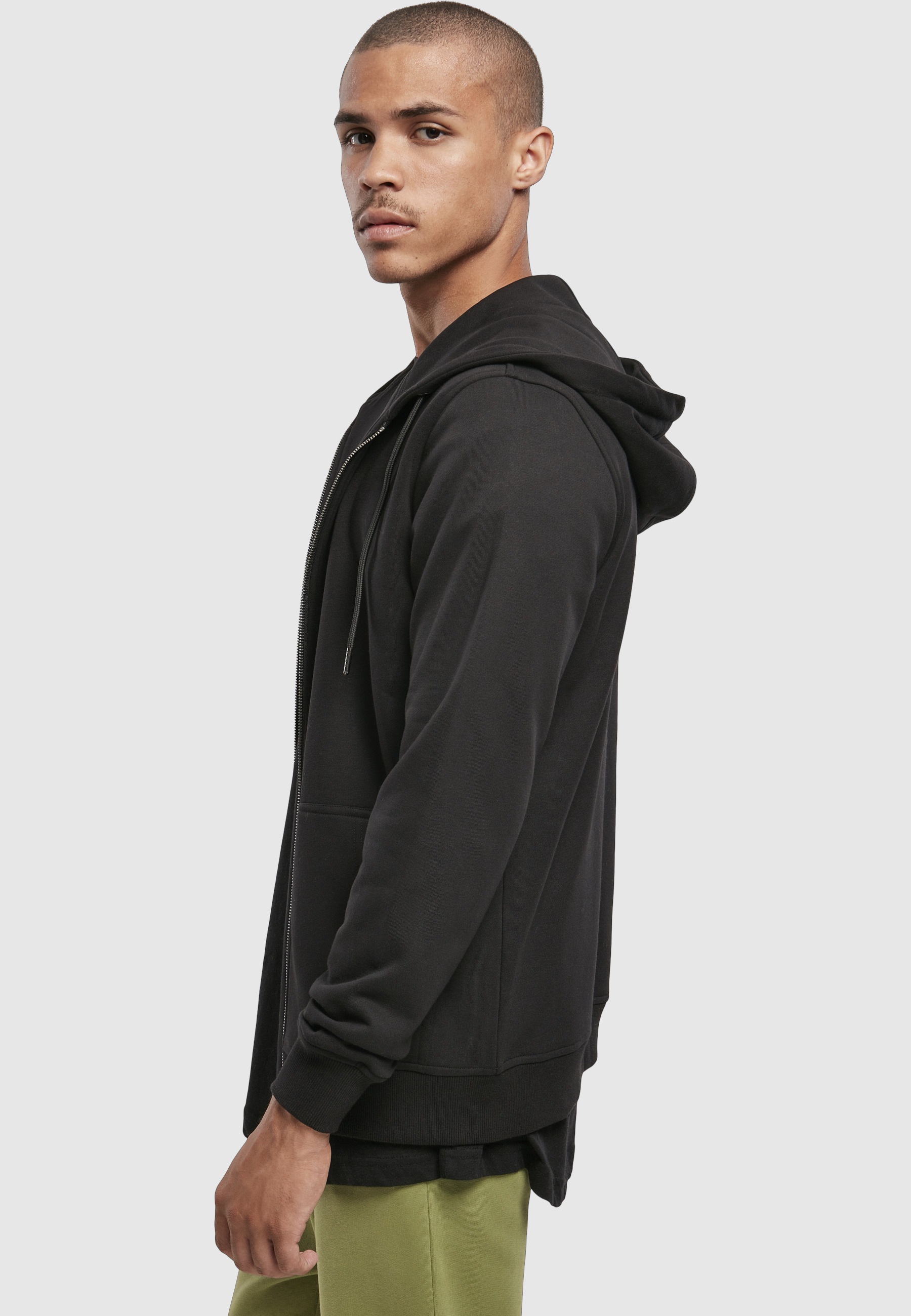 URBAN CLASSICS Neopren-Hoodie »Urban Classics Herren Basic Terry Zip Hoody« 1
