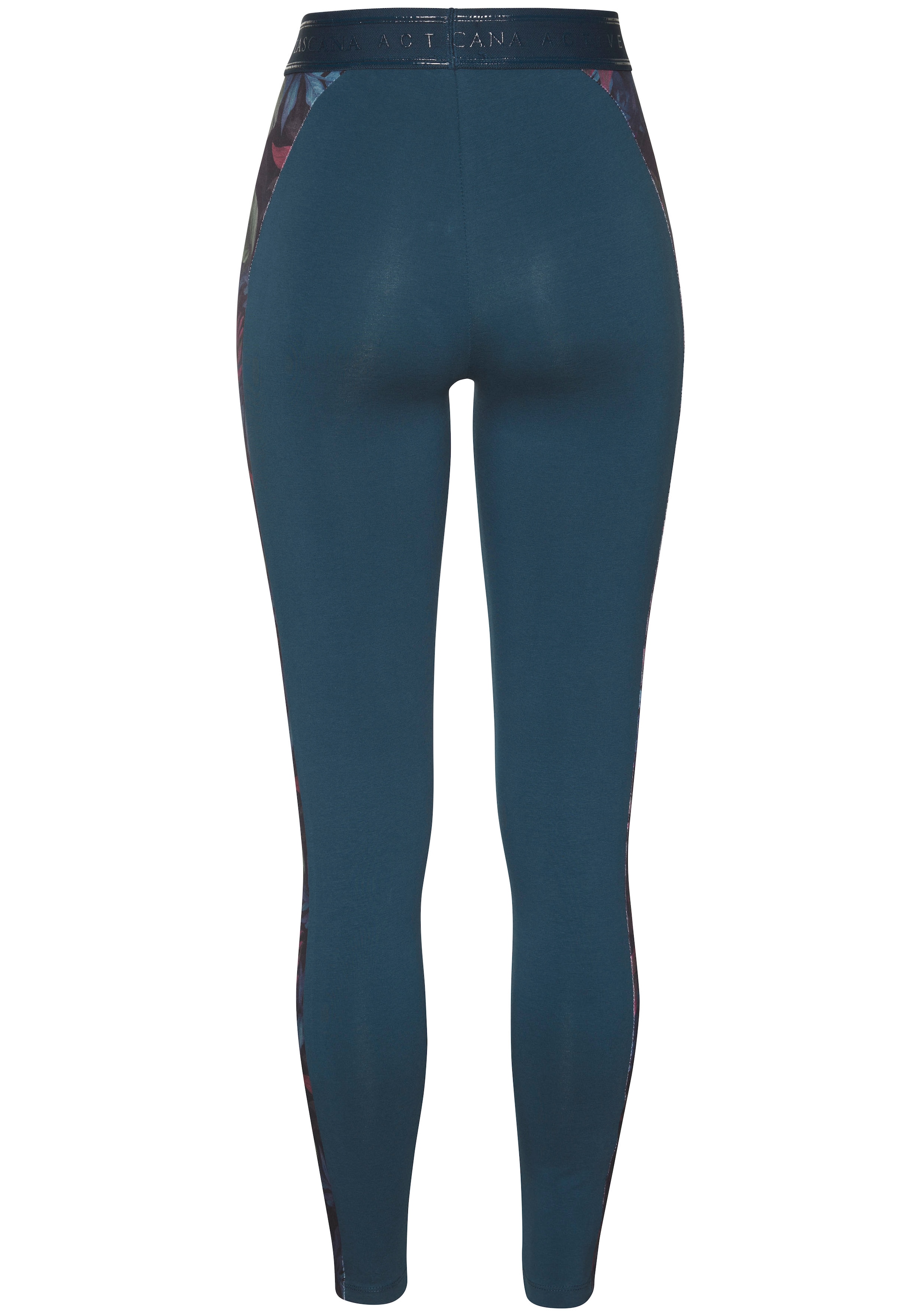 LASCANA ACTIVE Leggings, mit seitlichen floralen Einsätzen