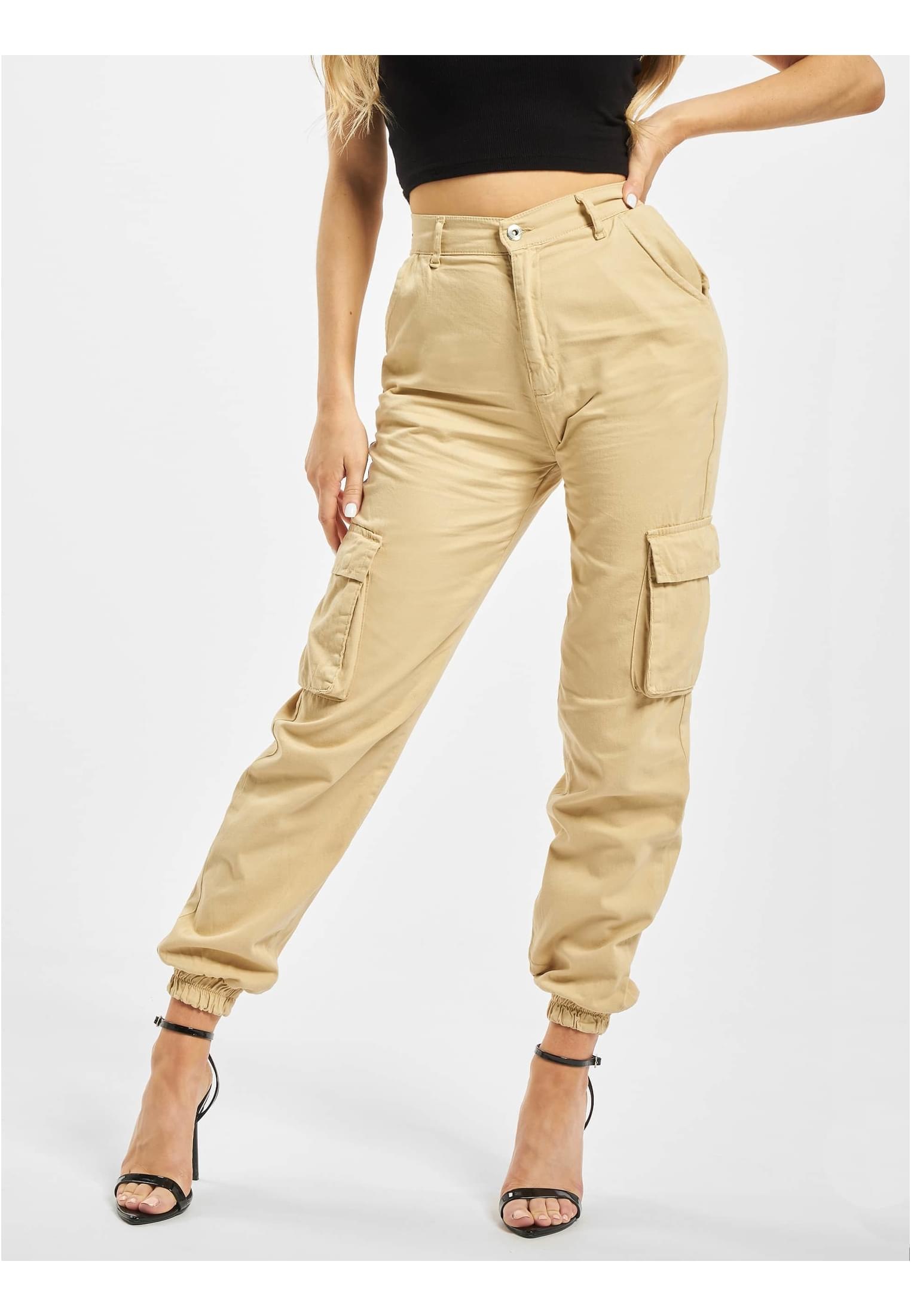 DEF Stoffhose "DEF Damen Aya Cargopants", (1 tlg.)