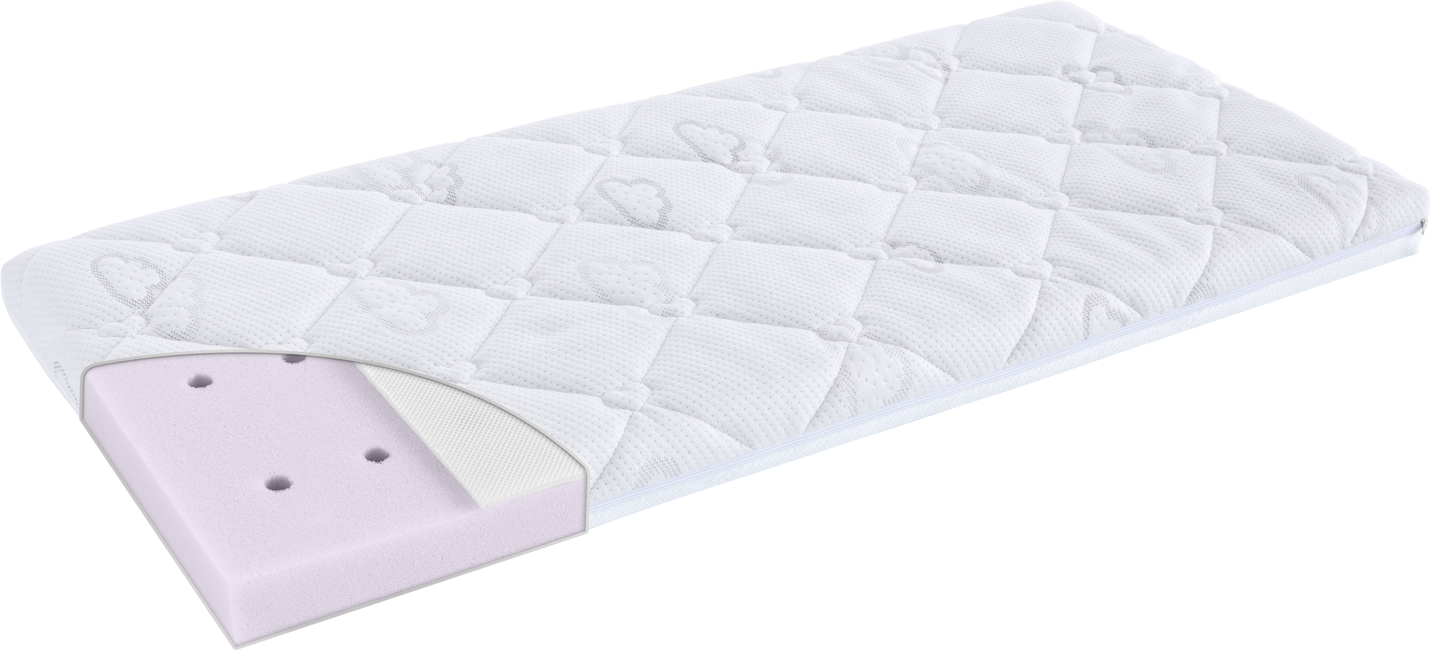 Träumeland Babymatratze "Kleine Matratze Brise Light, 42x80, 43x85cm und weitere Größen" 6 cm hoch 1 Stk. tlg. Matratze, abgerundet, Allergiker geeignet (Hausstauballergiker)