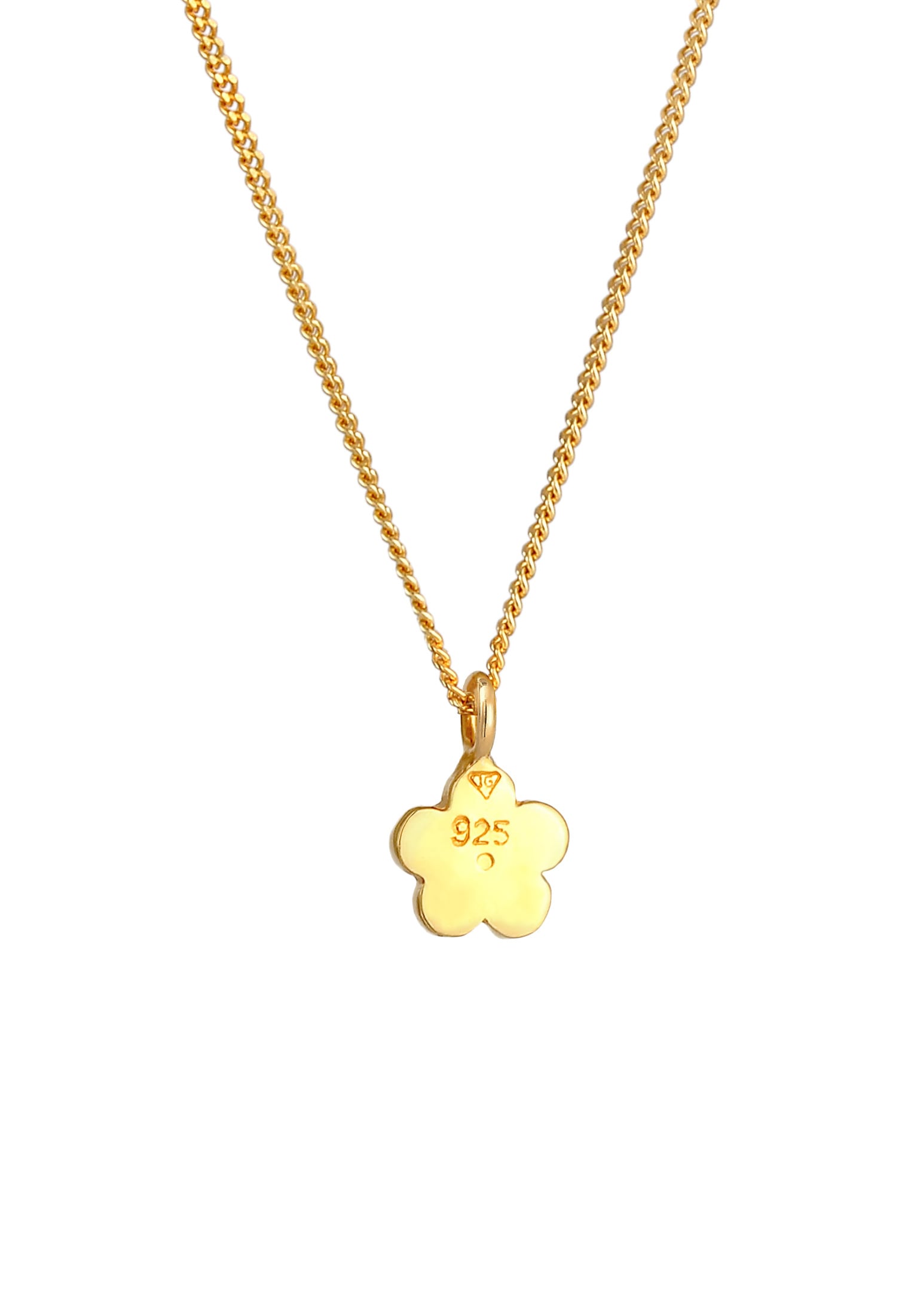 Elli Silberkette »Halskette Kinder Blume Kristalle 925 Silber«
