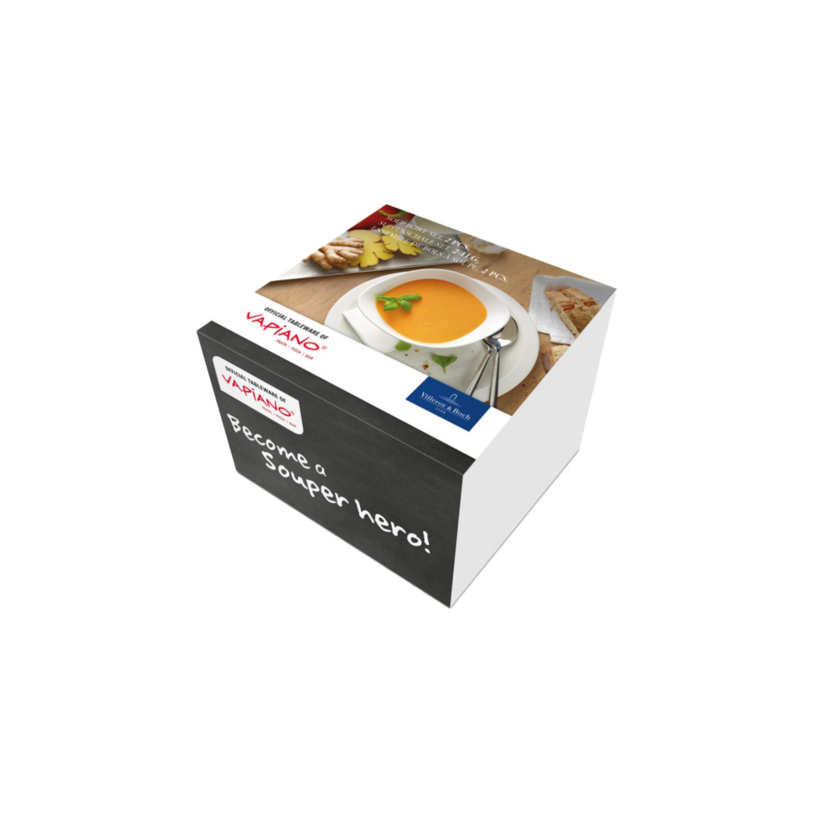 Villeroy & Boch Suppenteller »Suppenschalen Vapiano 18 x 16 cm 2er Set weiß«