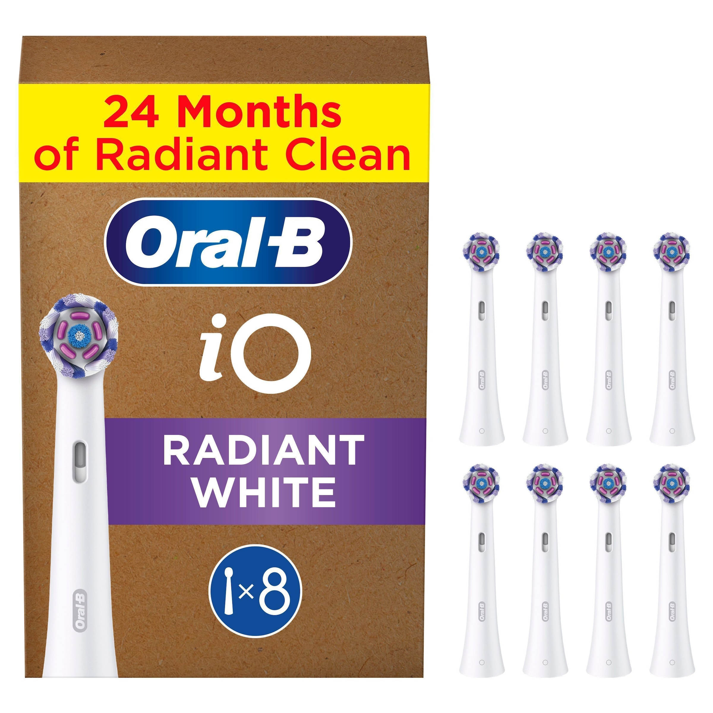 Oral-B Aufsteckbürsten »Oral-B iO Strahlendes Weiss«, fortschrittliche Plaque-Entfernung, Poliereinsätze zur Zahnaufhellung