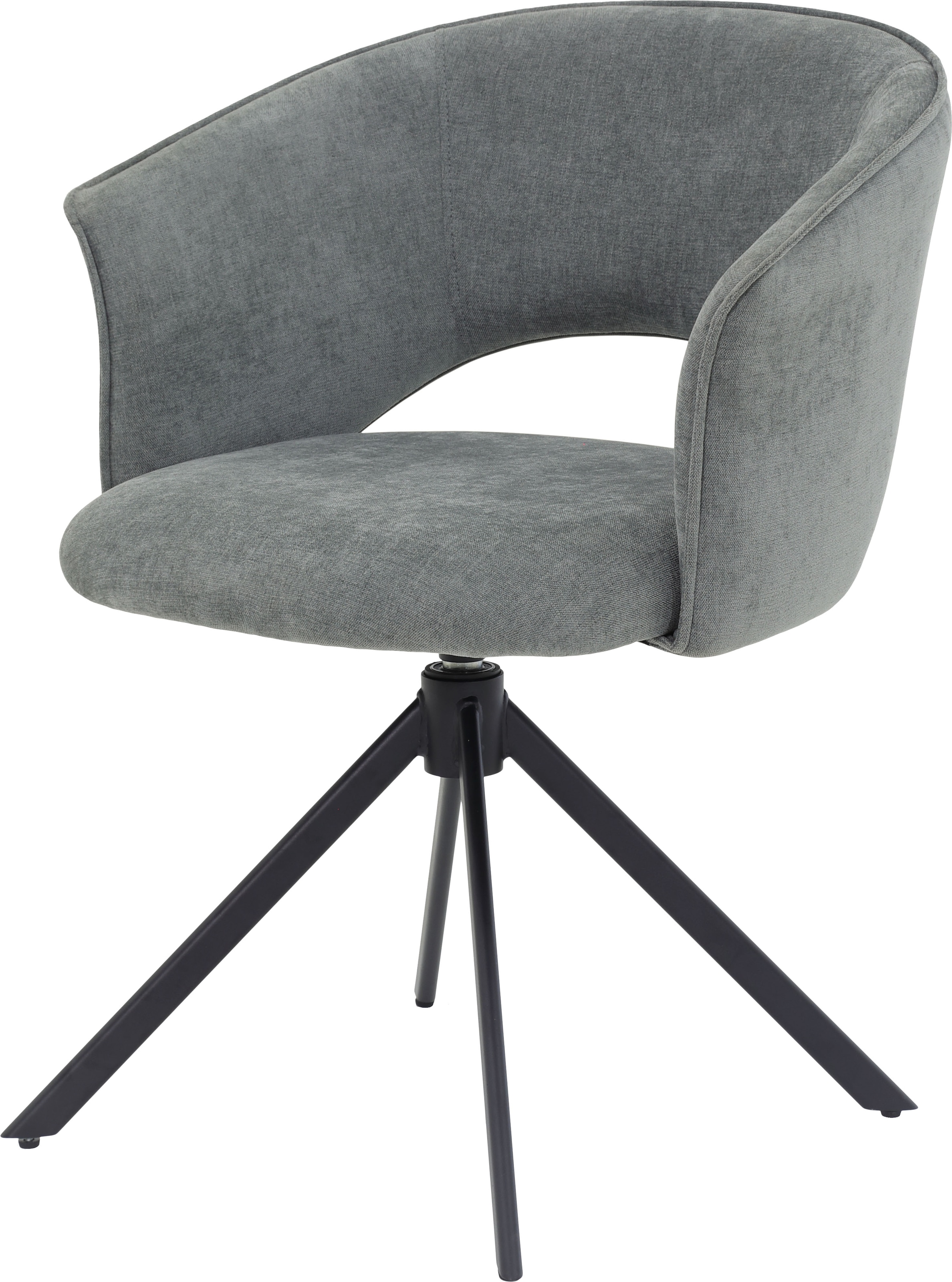TOM TAILOR HOME Armlehnstuhl »CURVY ARMCHAIR«, (Set), 2 St., Chenille, mit Armlehnen, drehbar, Rückholfunktion, Rückenausschnitt