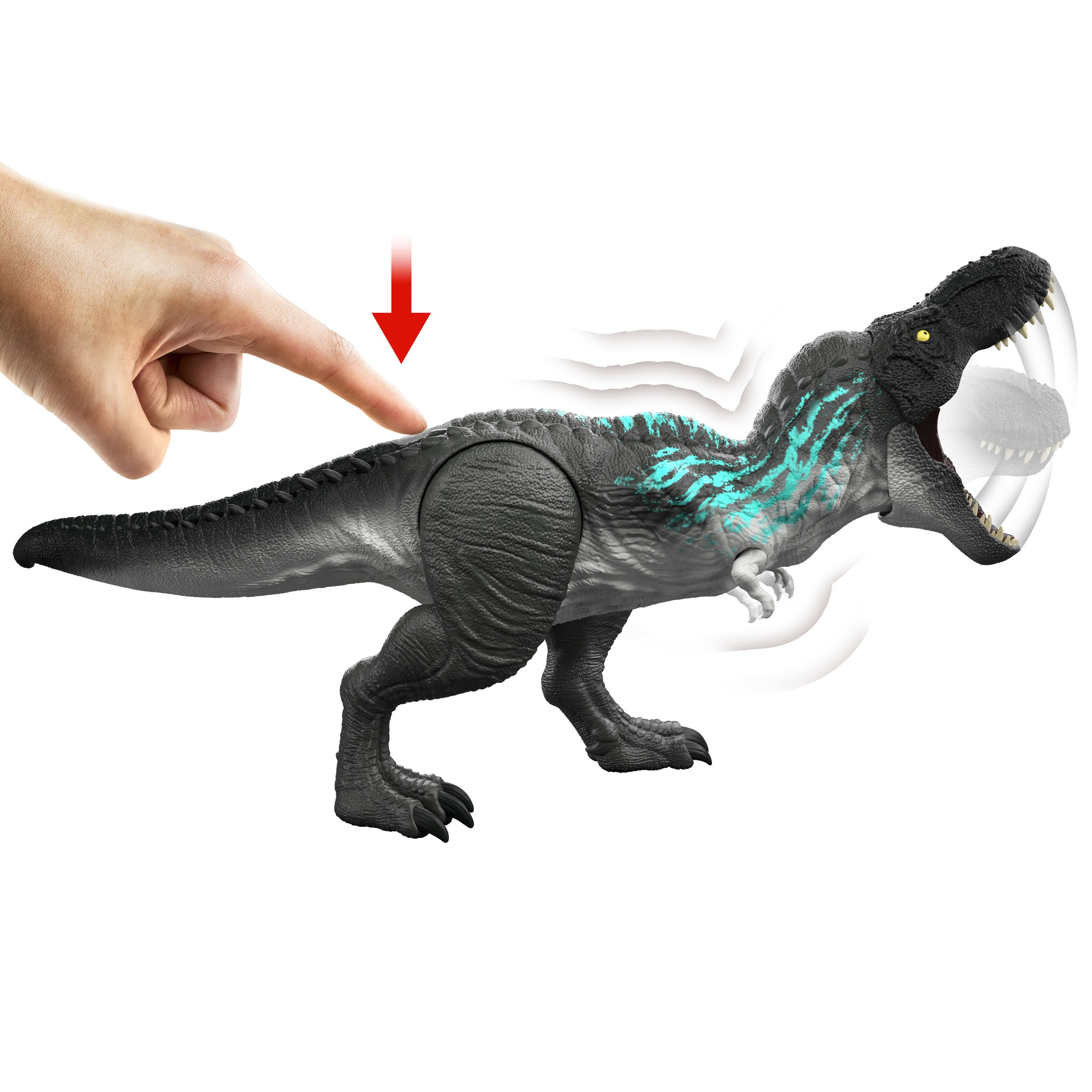 Mattel® Actionfigur »Jurassic World T-Rex Dino« mit Wachstumsfunktionen und Gebrüll