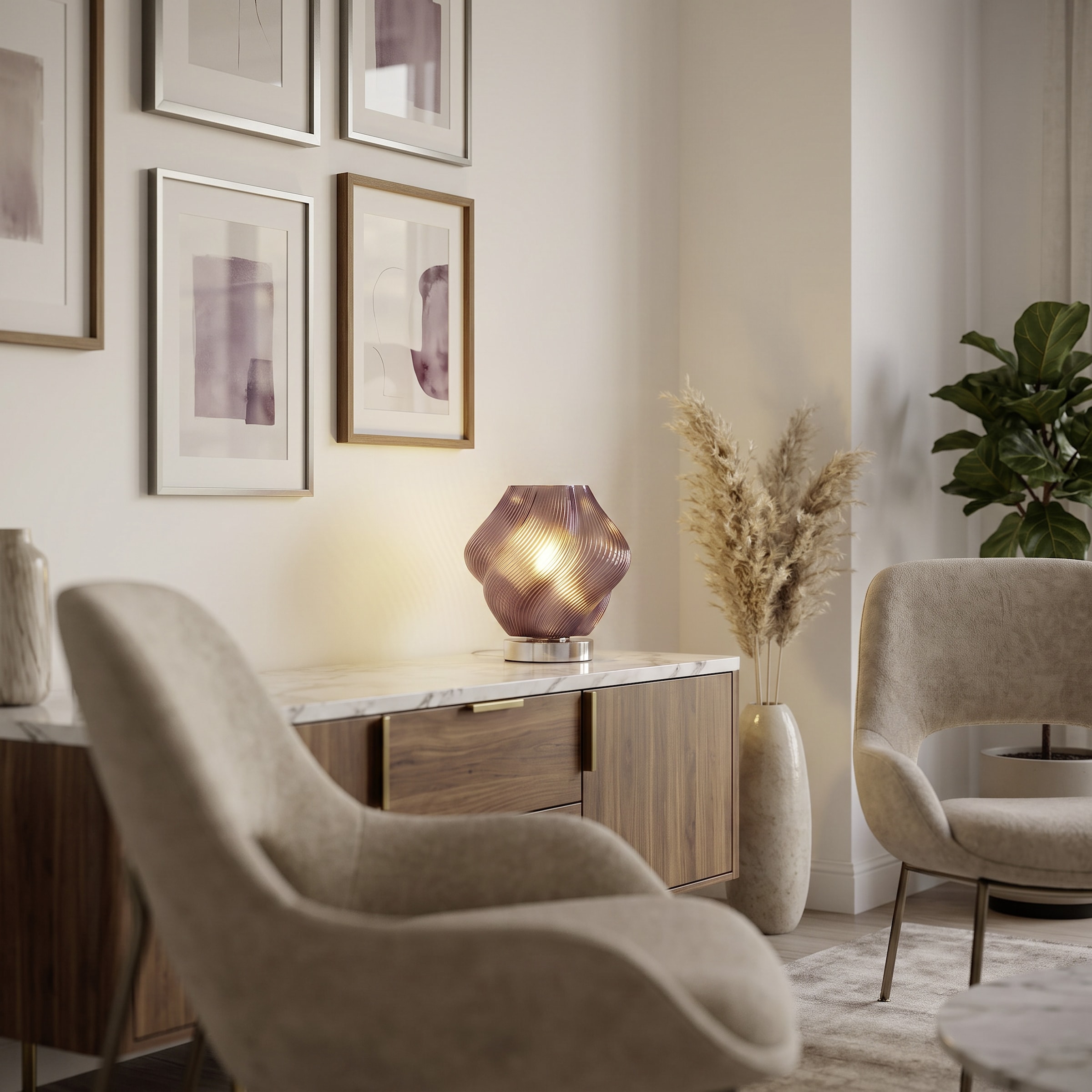 EGLO LED Tischleuchte »VICENNE« E27 1 Stk. Tischleuchte, Lampe, Schlafzimmer, chrom Glas, H:23 cm, Ø 22 cm