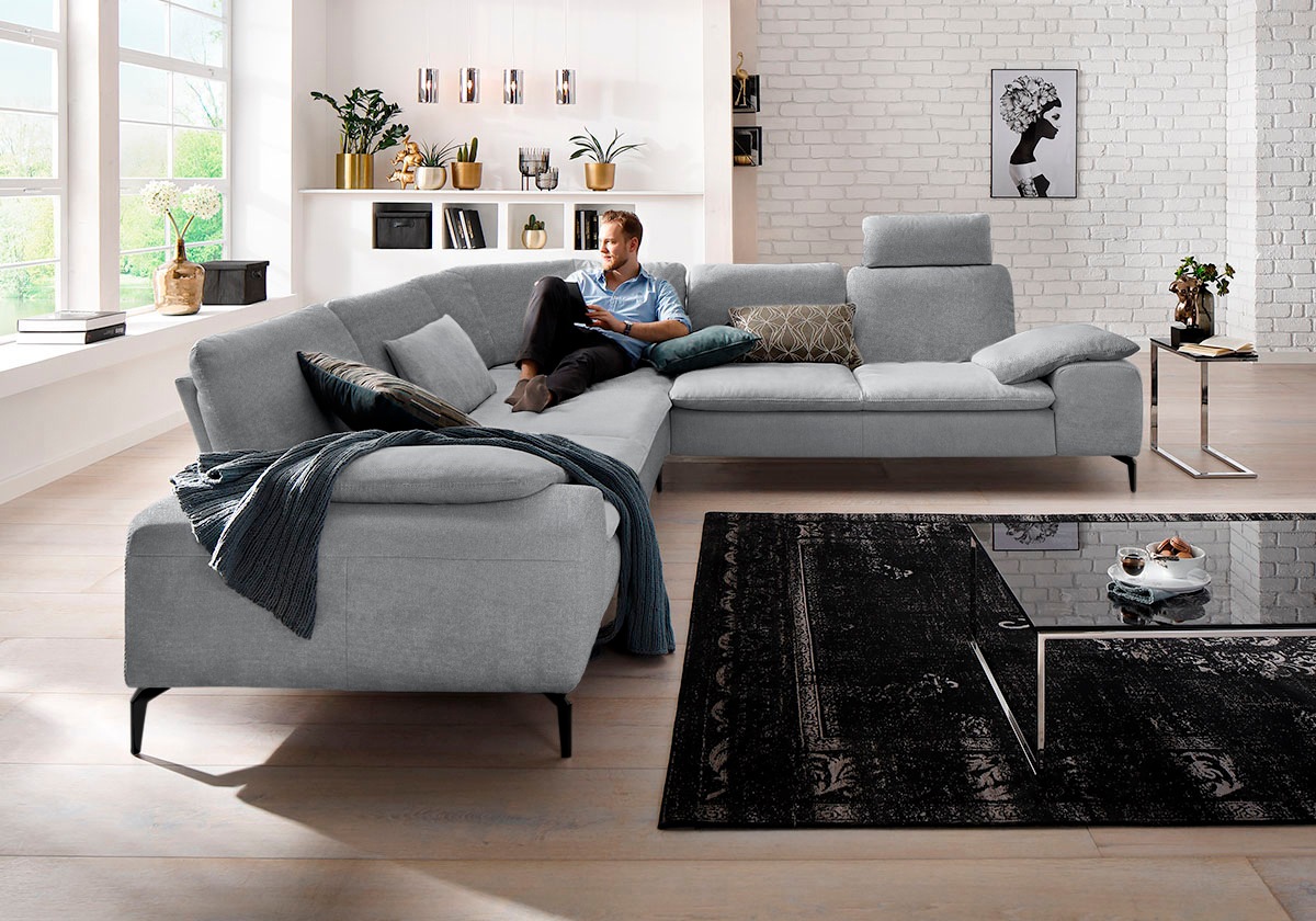 W.SCHILLIG Ecksofa "valentinoo, Designsofa, elegant und bequem, L-Form", (S günstig online kaufen