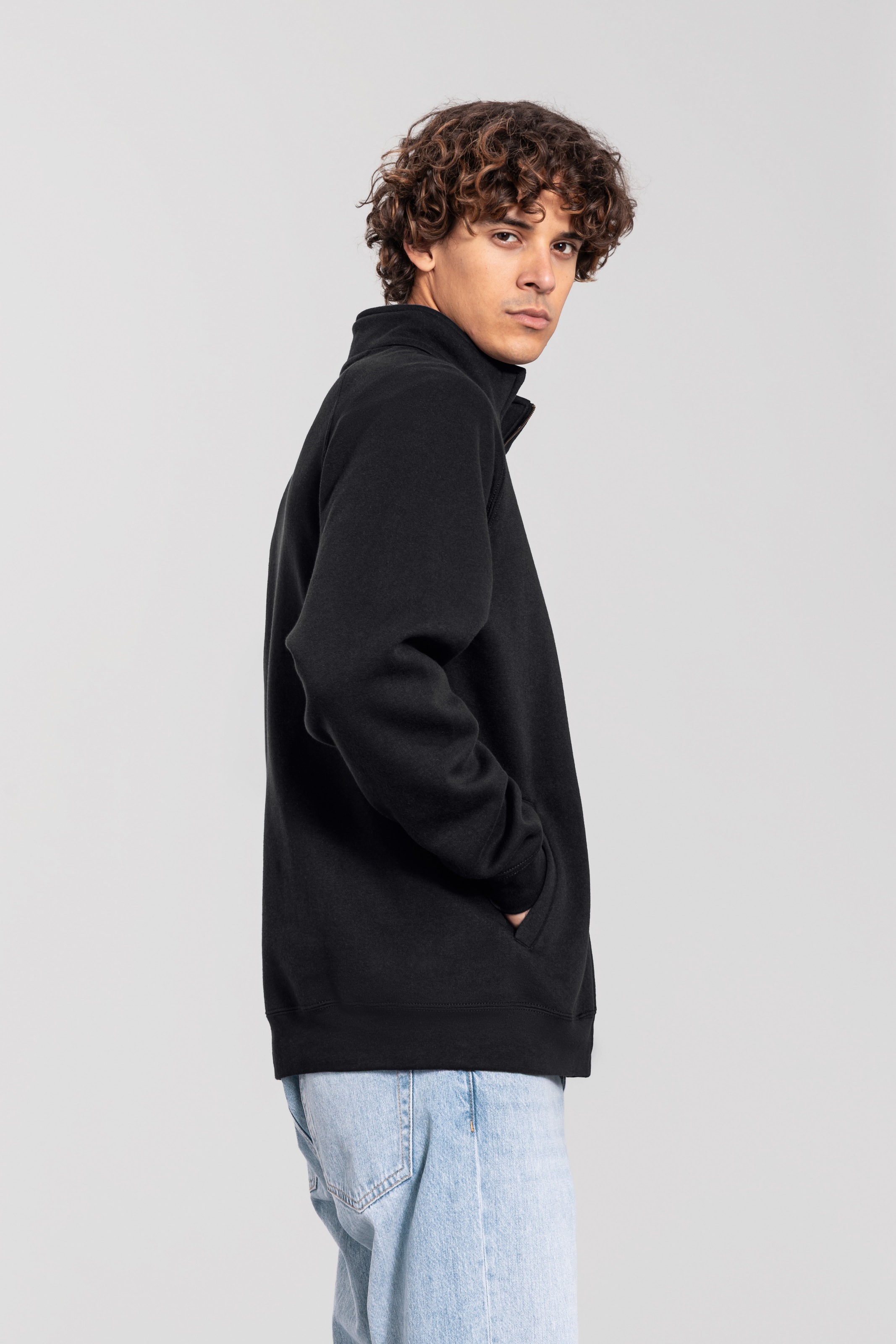 Fruit of the Loom Sweatjacke »Iconic Premium Sweat Jacket« mit Eingrifftaschen, meliert, in normaler Länge