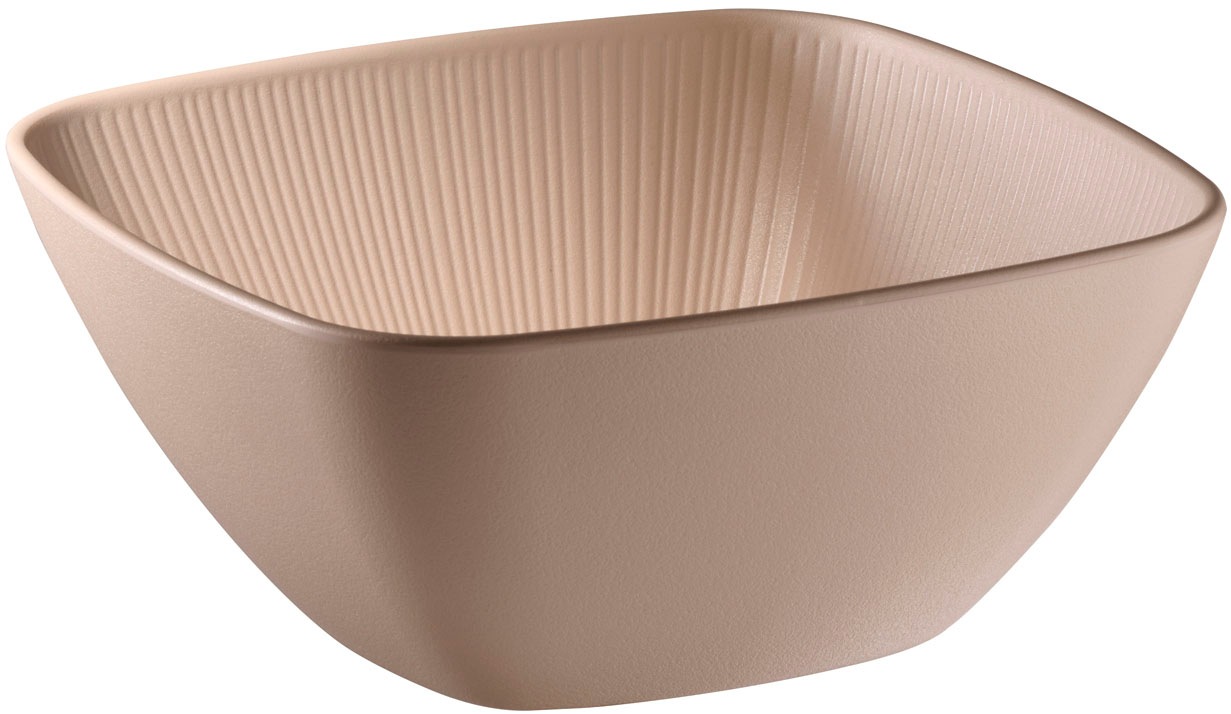 APS Schale "Schüssel "NERO", 3,5 Liter, 25 x 25 cm, Höhe 11 cm", Ø 25cm, beige, Schüsseln, aus Melamin