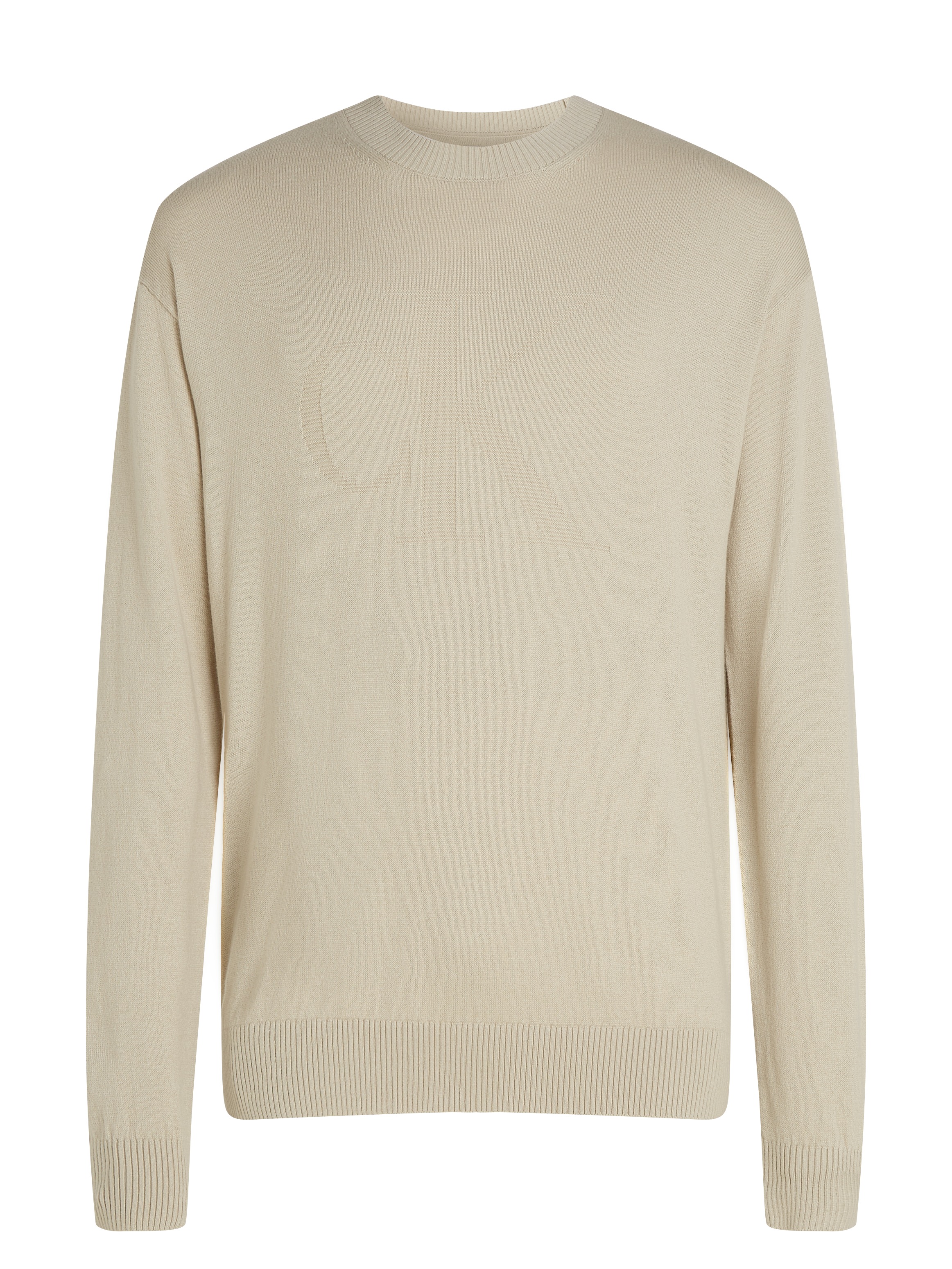 Calvin Klein Jeans Rundhalspullover »CK INTARSIA MIX STITCH SWEATER«, mit Logostickerei