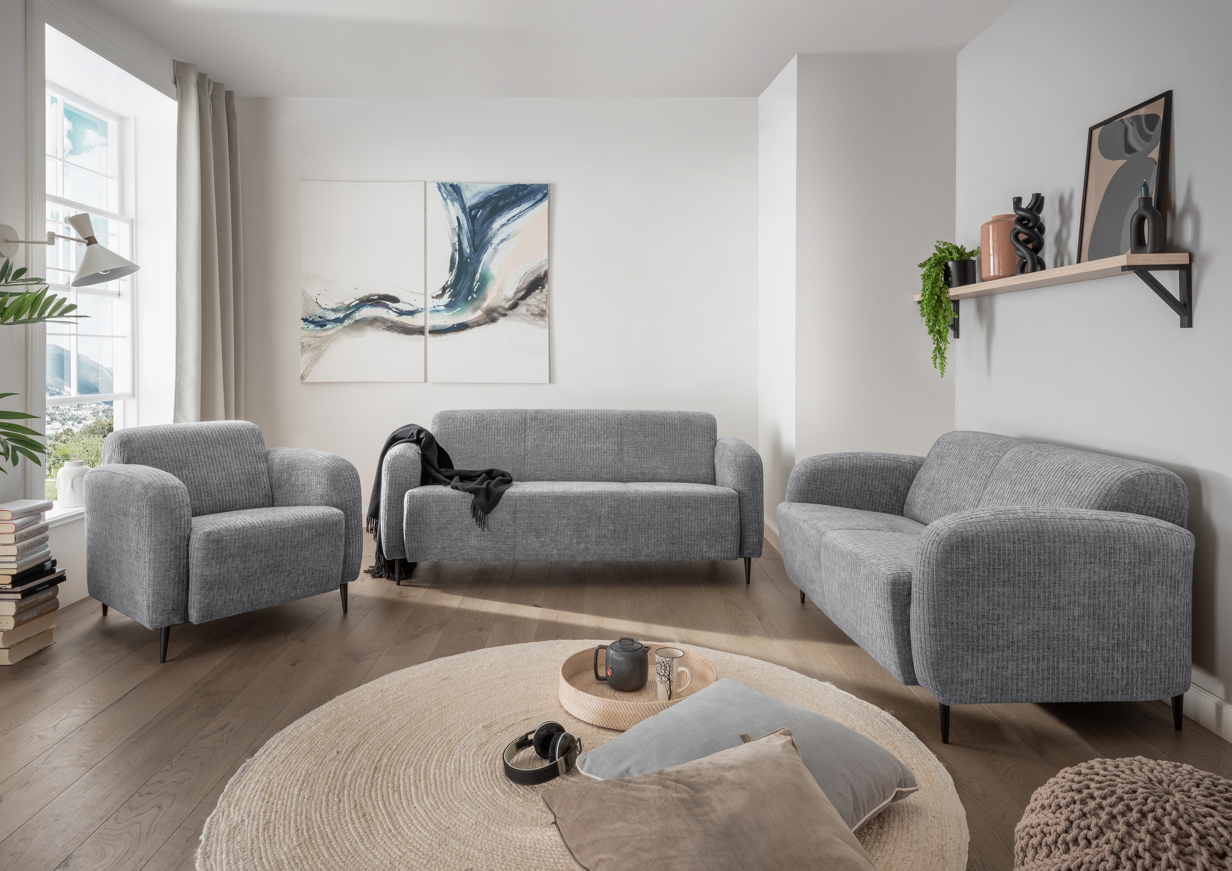 INOSIGN Polstergarnitur "Marone" Set, 3-Sitzer, 2-Sitzer, Sessel, 3 Stk. tl günstig online kaufen