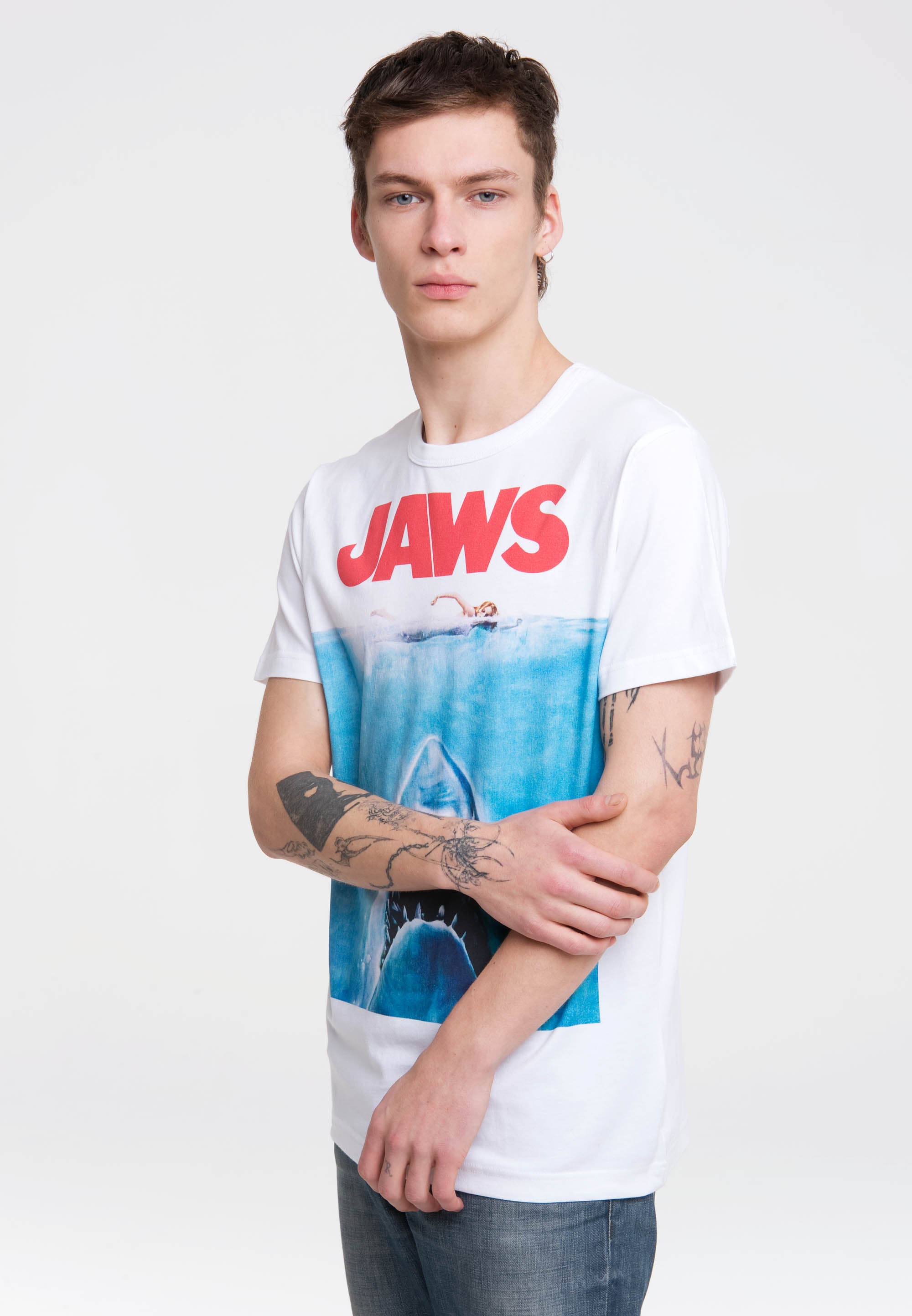 Logoshirt Marškinėliai »Jaws« su kultigem Print