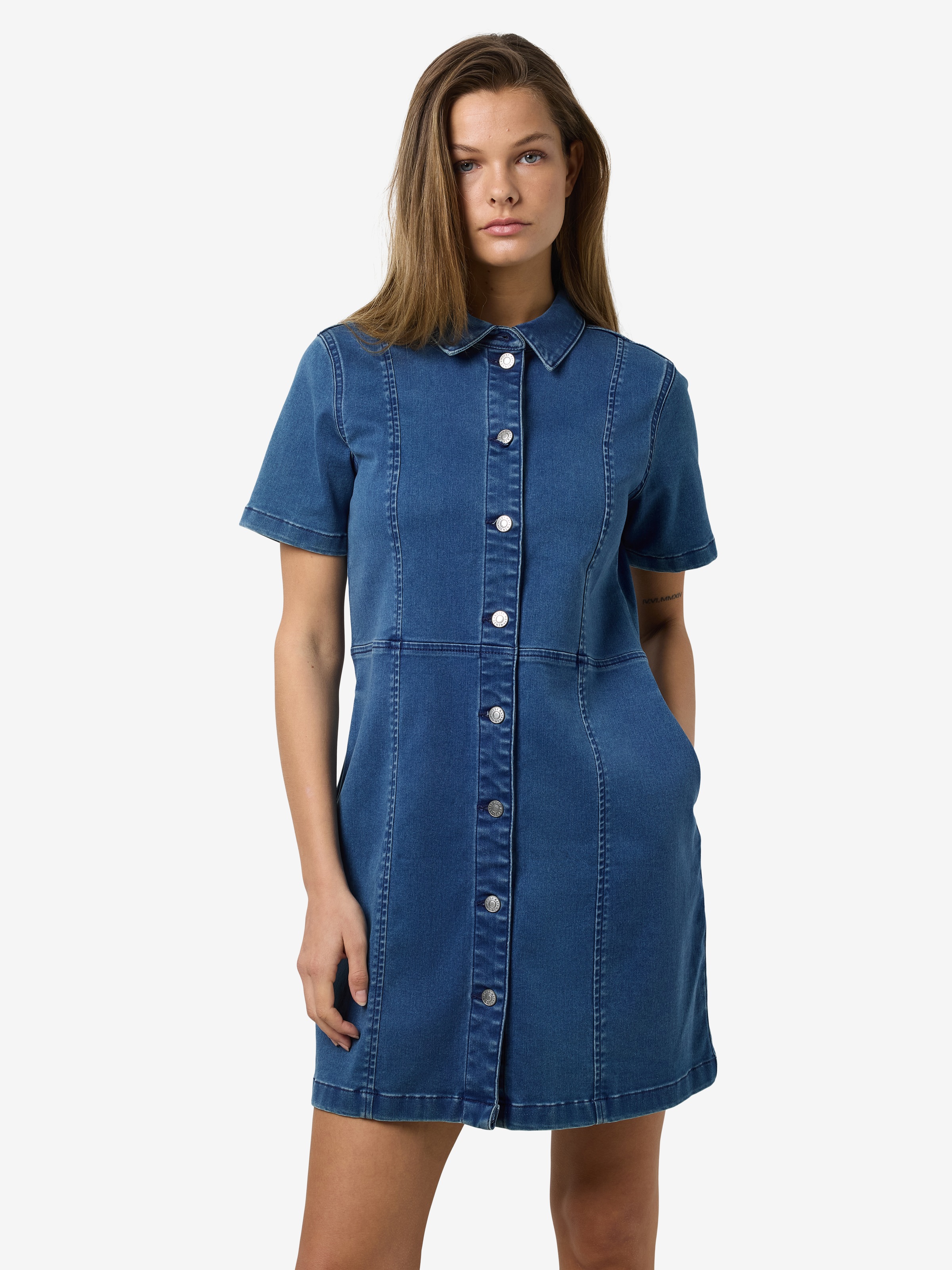 Thumbnail - Noisy may Jeanskleid "NMNISA S/S SLIM DENIM DRESS VI534MB NOOS"