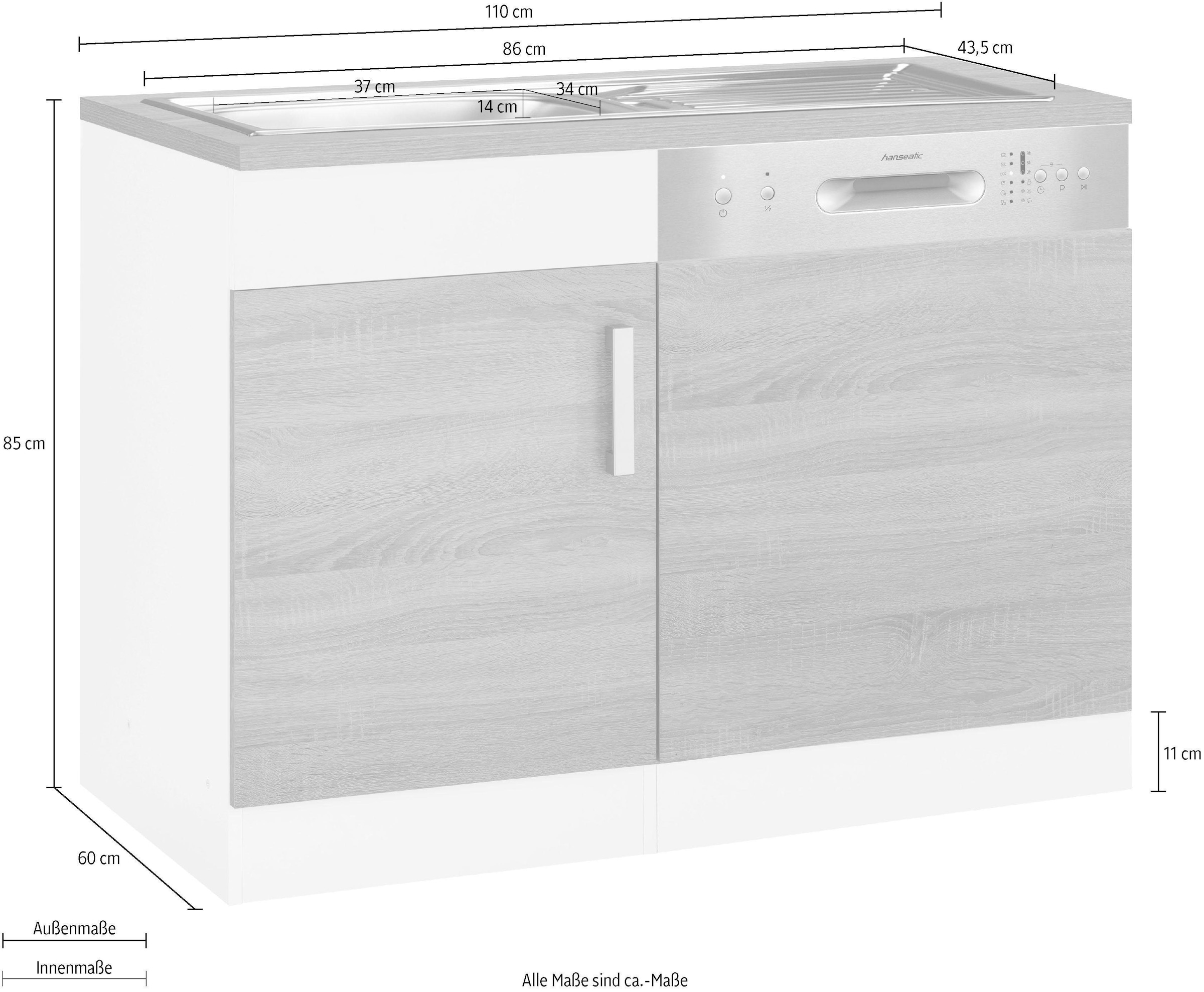 HELD MÖBEL Spülenschrank »Gera«, Breite 110 cm bestellen | BAUR | Spülenschränke