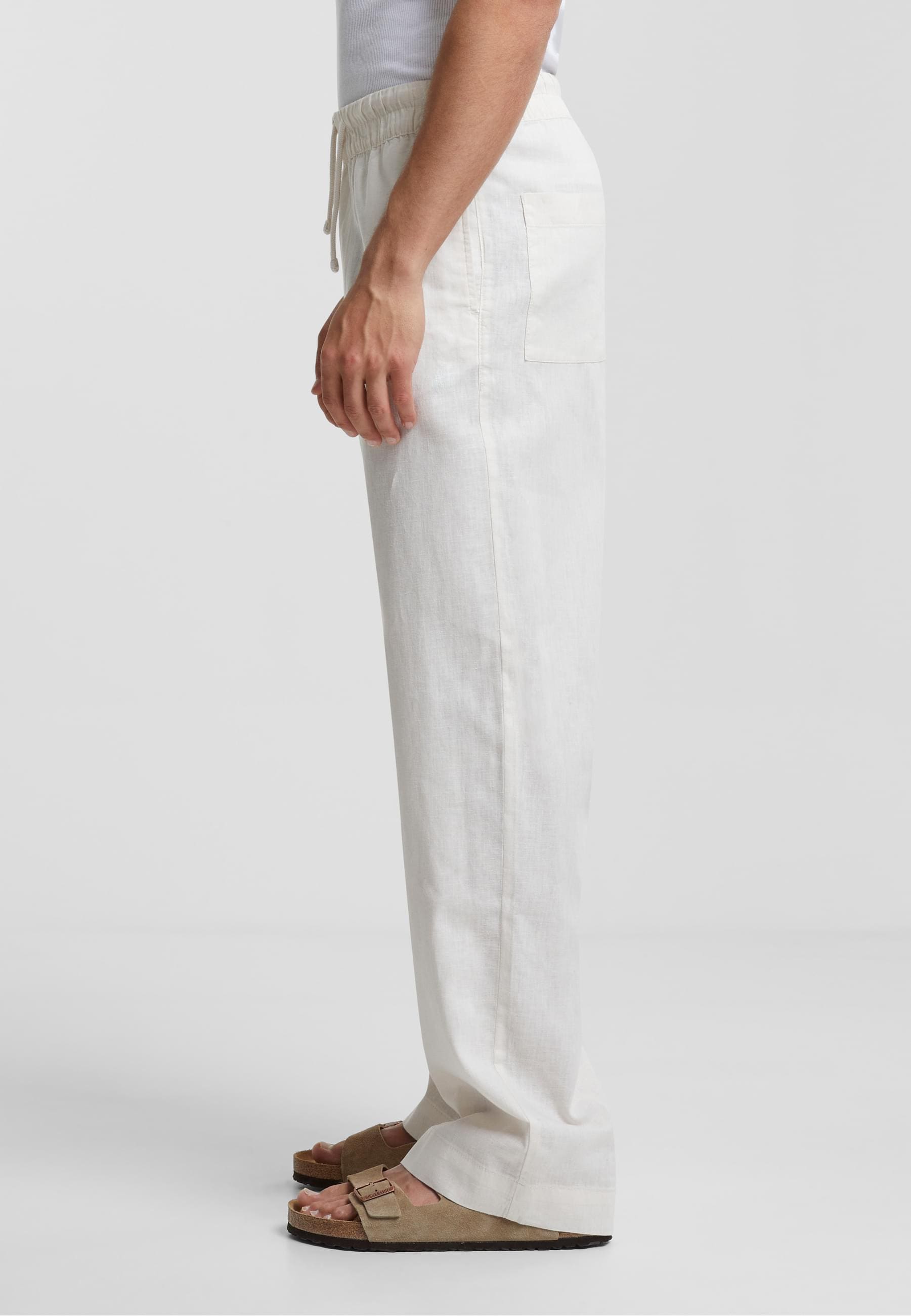 URBAN CLASSICS Stoffhose »Urban Classics Herren Loose Cotton Linen Pants«, (1 tlg.)