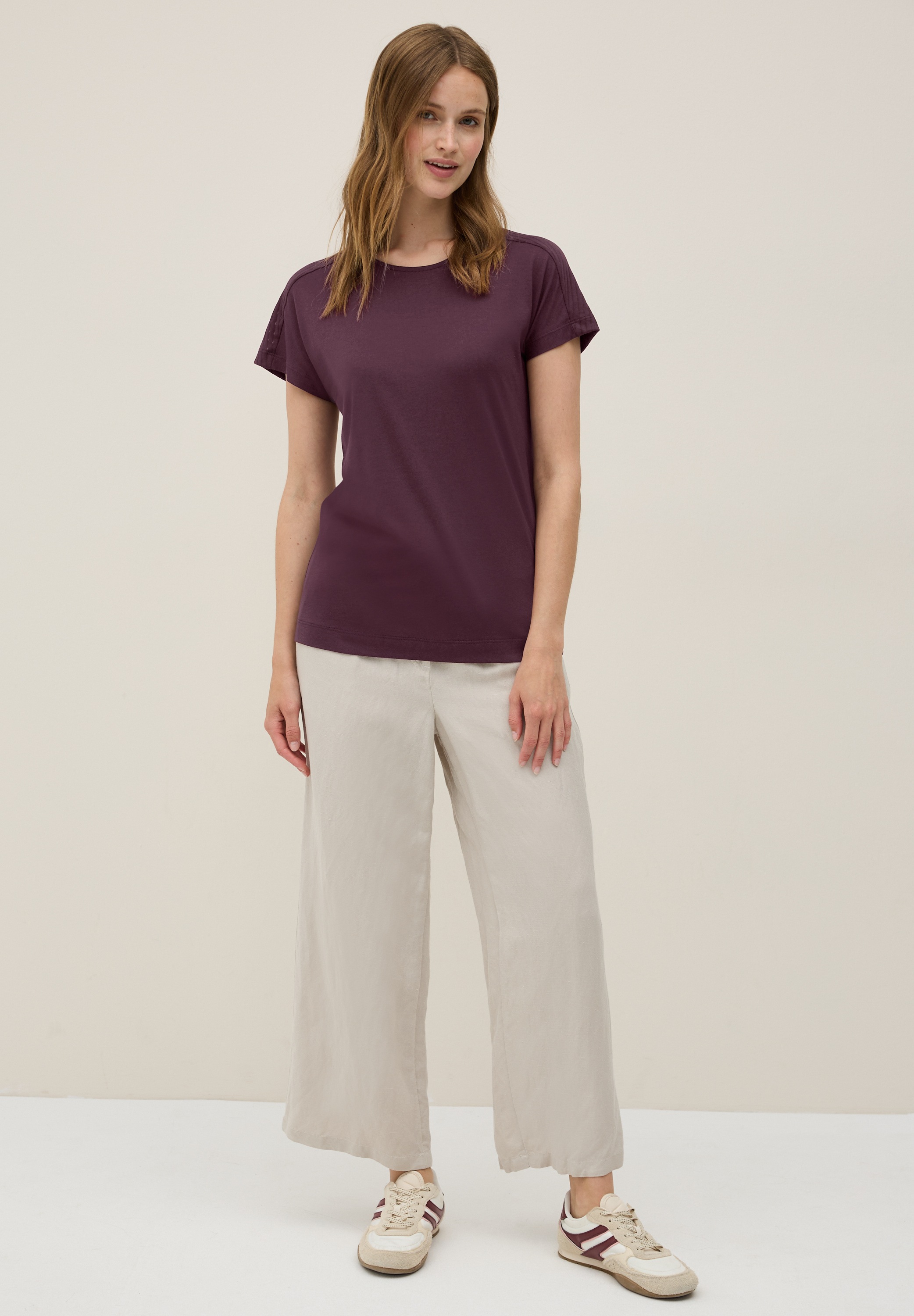 Cecil V-Shirt, im soften Baumwoll-Mix
