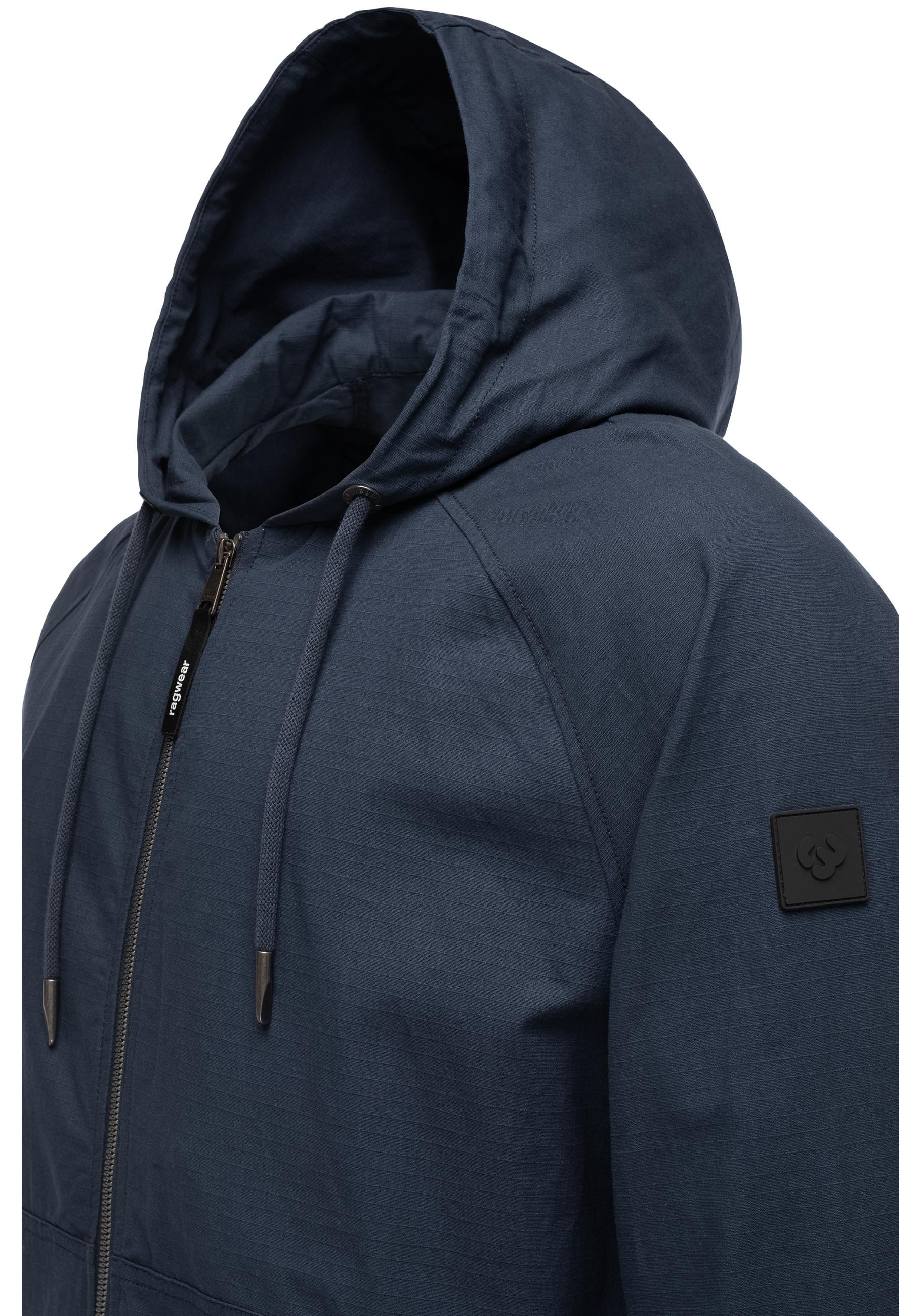 Ragwear Outdoorjacke »Garoo«, mit Kapuze, Stylische Herren Übergangsjacke aus Ripstop-Material