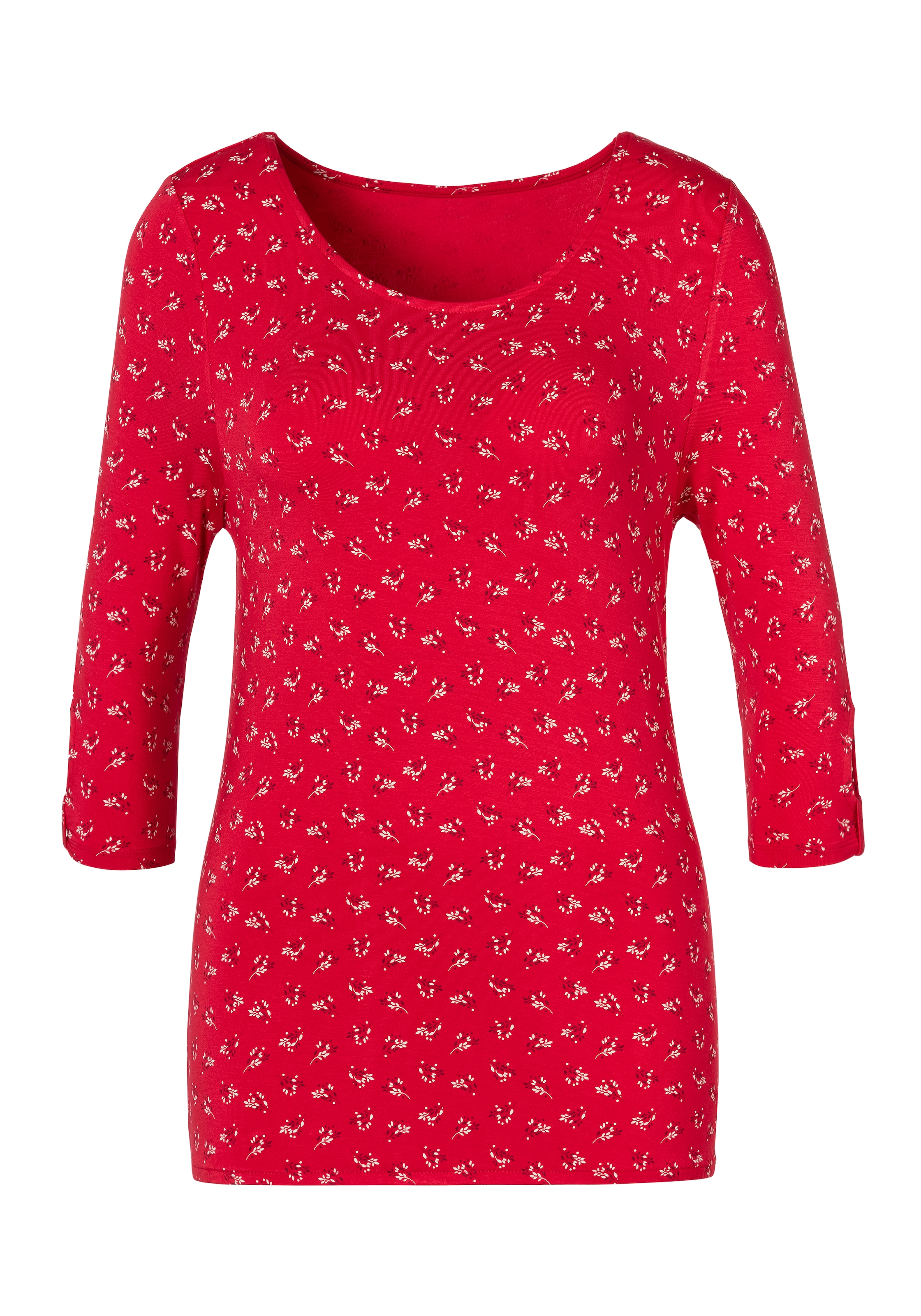 LASCANA 3/4-Arm-Shirt »mit kleinem Cut-Out am Ärmelsaum«, (2er-Pack), aus weichem Viskose-Stretch