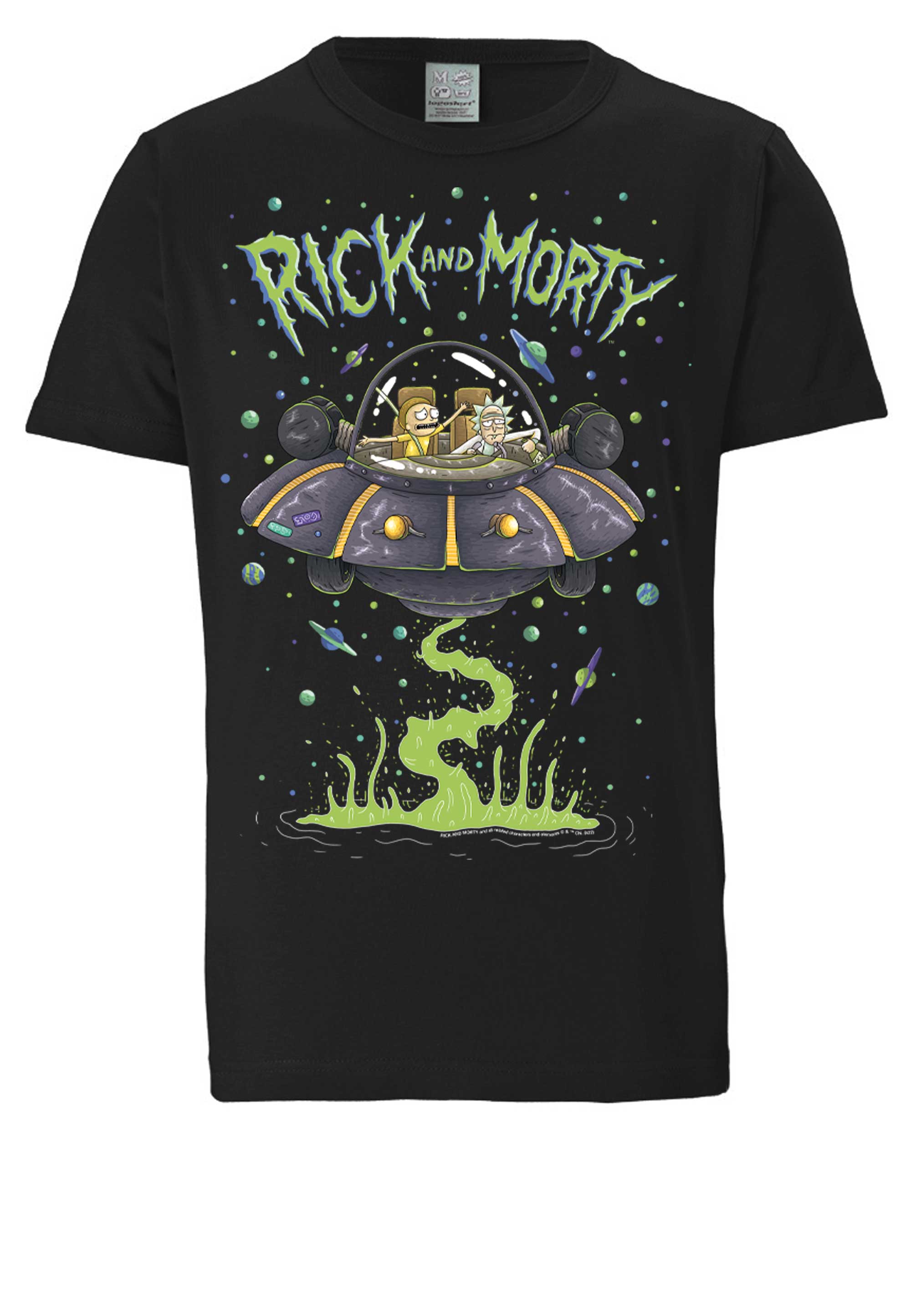 Thumbnail - LOGOSHIRT T-Shirt "Rick & Morty - Raumschiff", mit lizenziertem Print