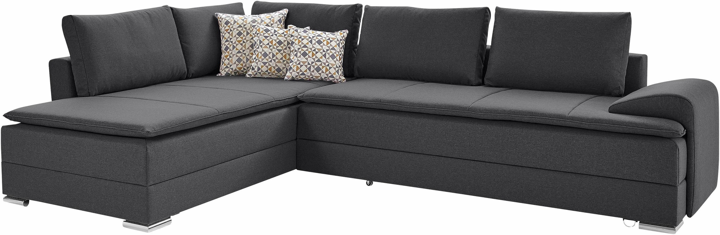 INOSIGN Ecksofa »Night & Day L-Form, B: 324 cm«, mit Bettfunktion, Bettkasten & 3 Zierkissen, Boxspringbett 180x200 cm