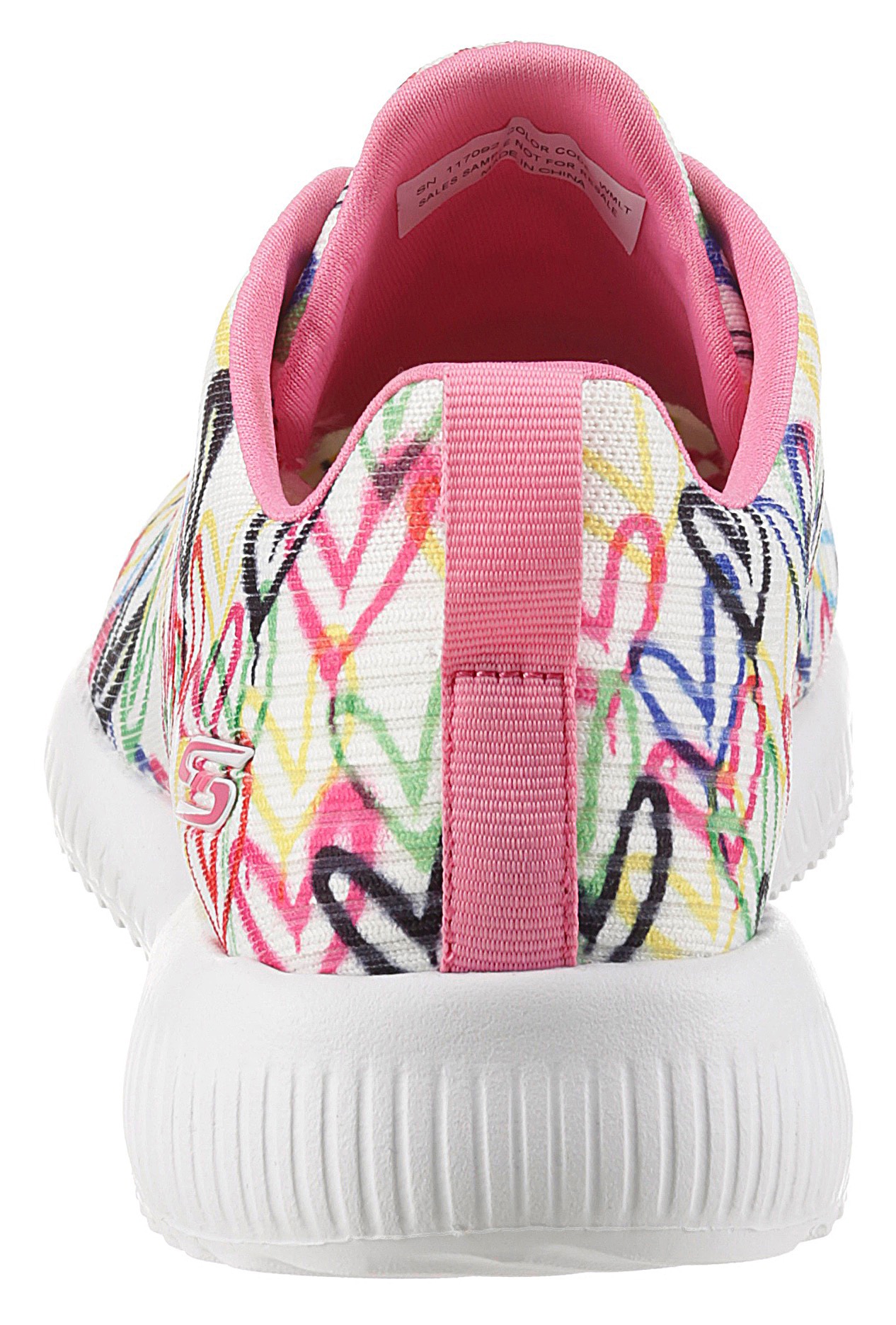 Skechers Sneaker »BOBS SQUAD«, mit Allover-Herzchenprint, Freizeitschuh, Halbschuh, Schnürschuh