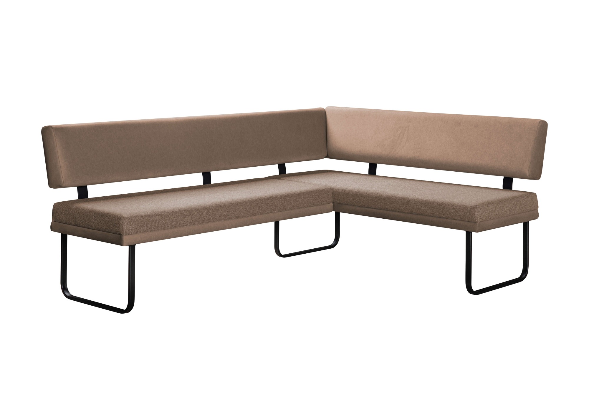 Home affaire Eckbankgruppe »Gabi Essecke, Sitzgruppe, Eckbankgruppe, Küchenbankgruppe« Set, 4tlg, 4 tlg. tlg. Gestell aus matt-schwarzem Flachmetall, stabil, 2-Stoff-Design