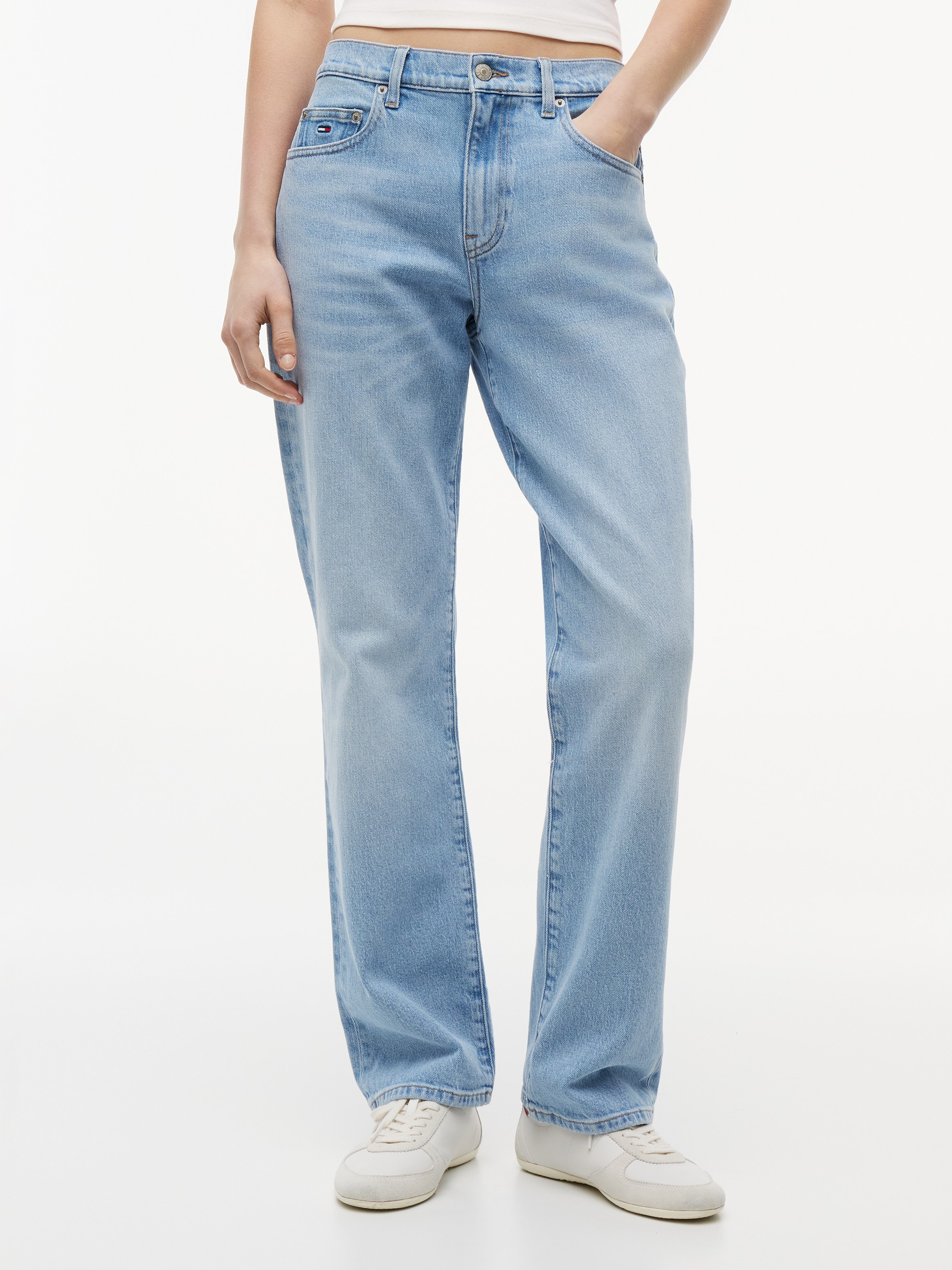 Tommy Jeans Straight-Jeans "KIRA MR SLIM STR BJ0111" Baumwollmischung, straight fit