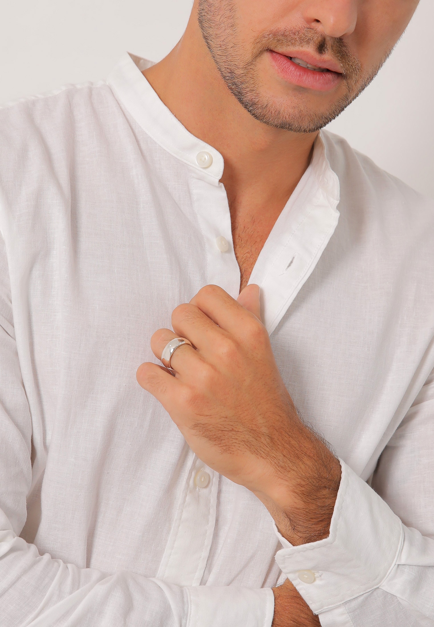 Kuzzoi Silberring »Ring Herren Bandring Basic Breit Klassik 925 Silber«