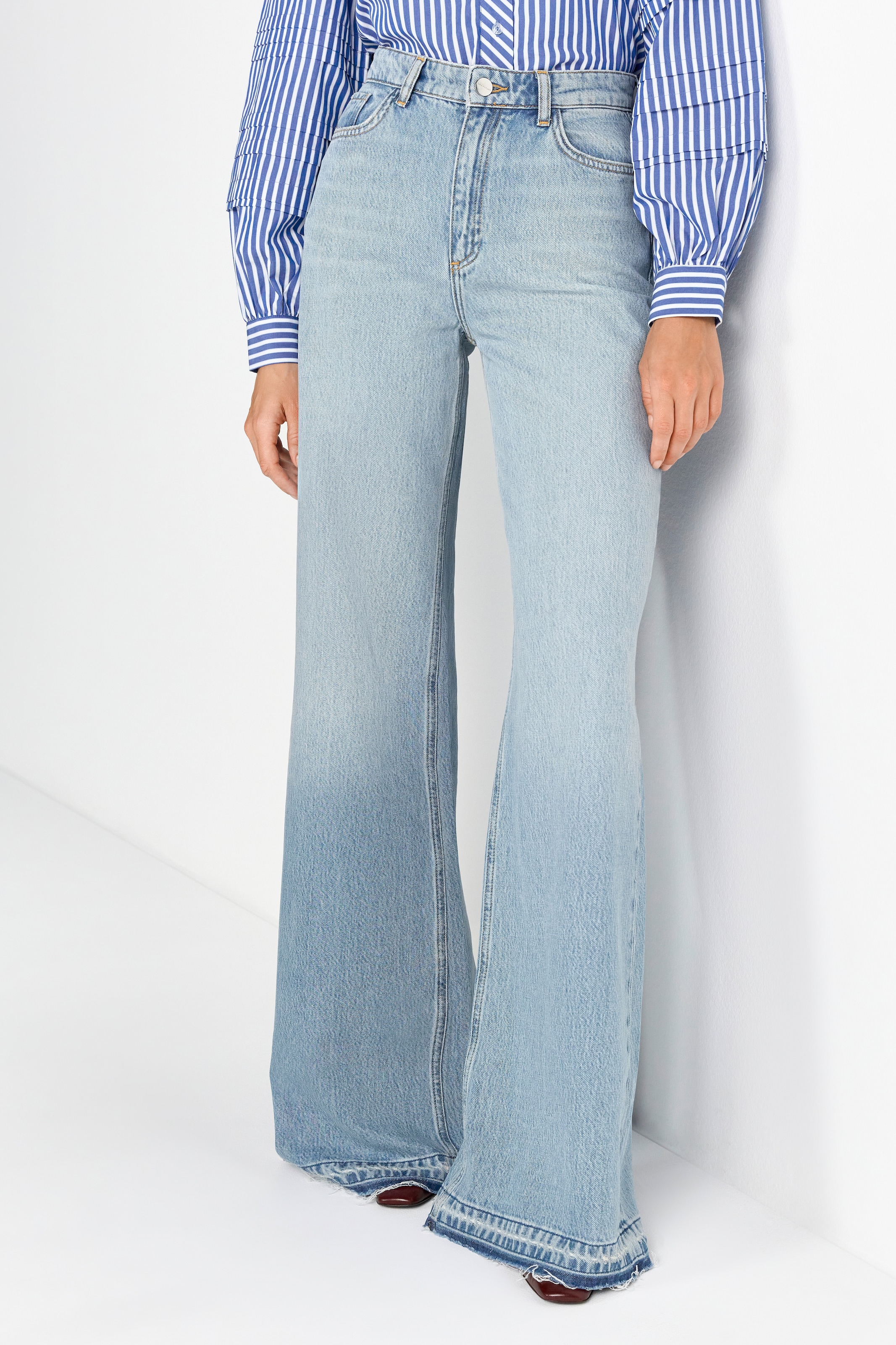 RICHROYAL Weite Jeans, High Waist, leichter Used-Look günstig online kaufen