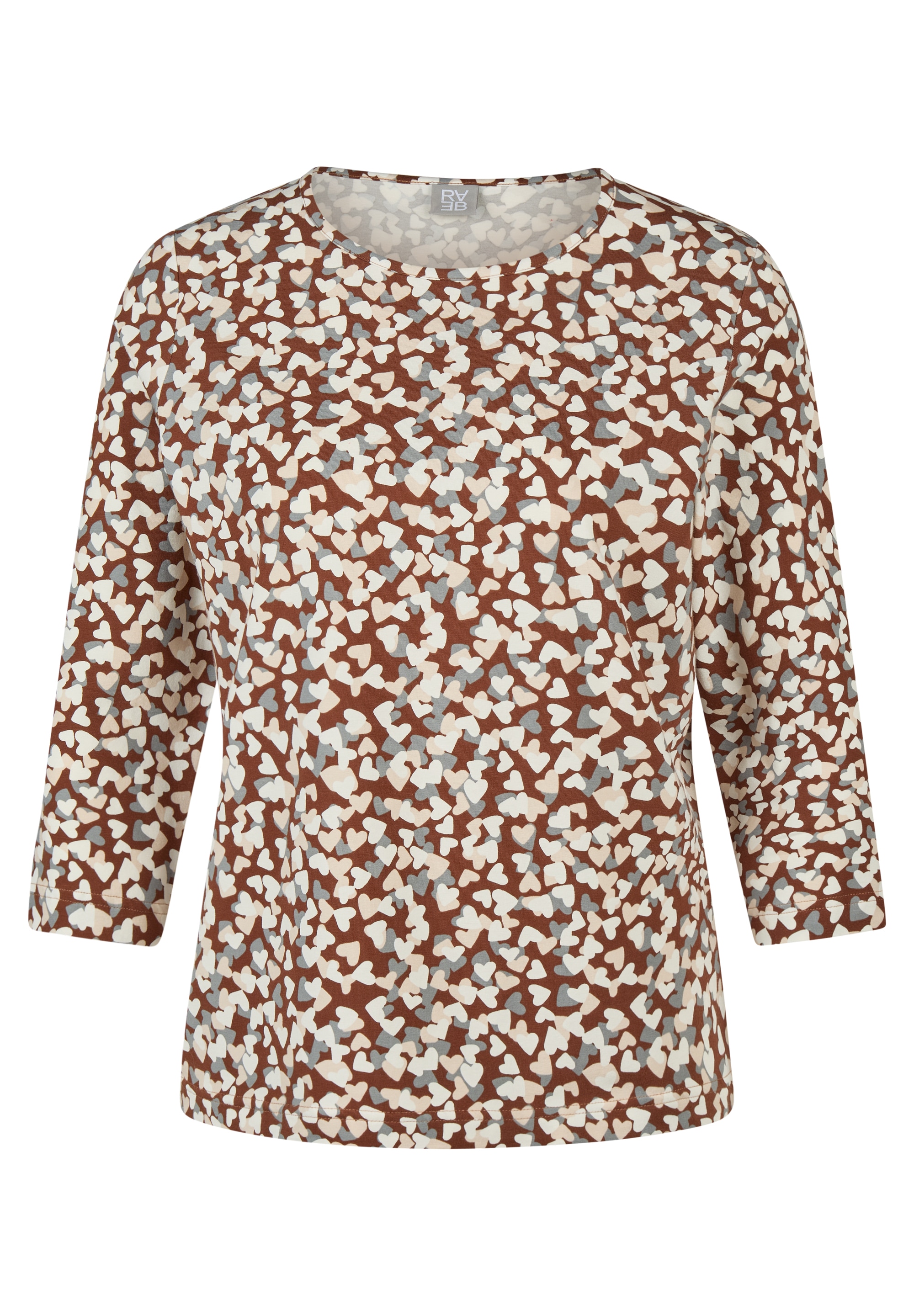 Rabe 3/4-Arm-Shirt Sommershirt  - gemustert mit Stretch